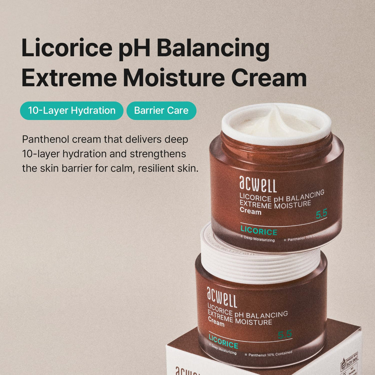 ACWELL Licorice pH Balancing Extreme Moisture Cream - ACWELL Official Product Imagery - 3