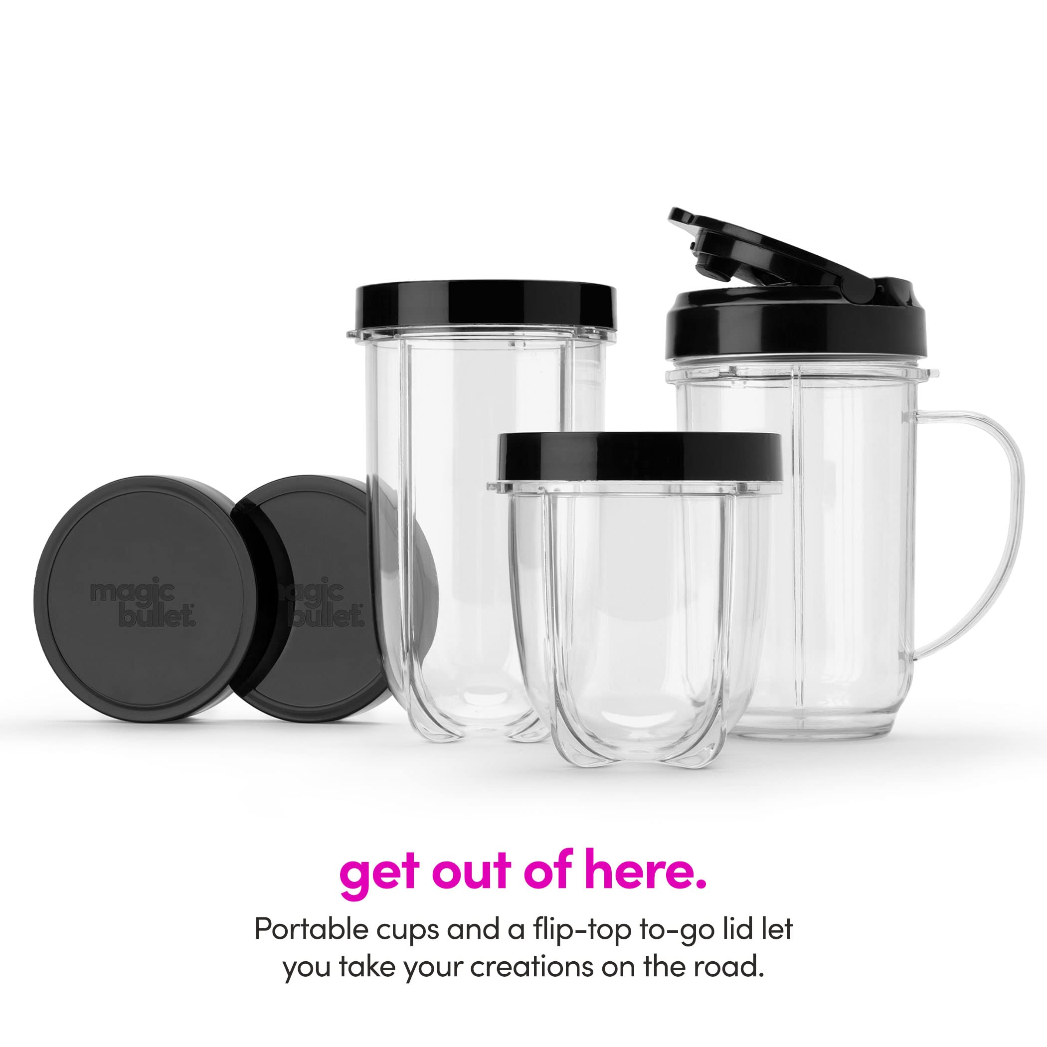 magic bullet Blender, Small, Black, 11 Piece Set - Magic Bullet Official Product View 5