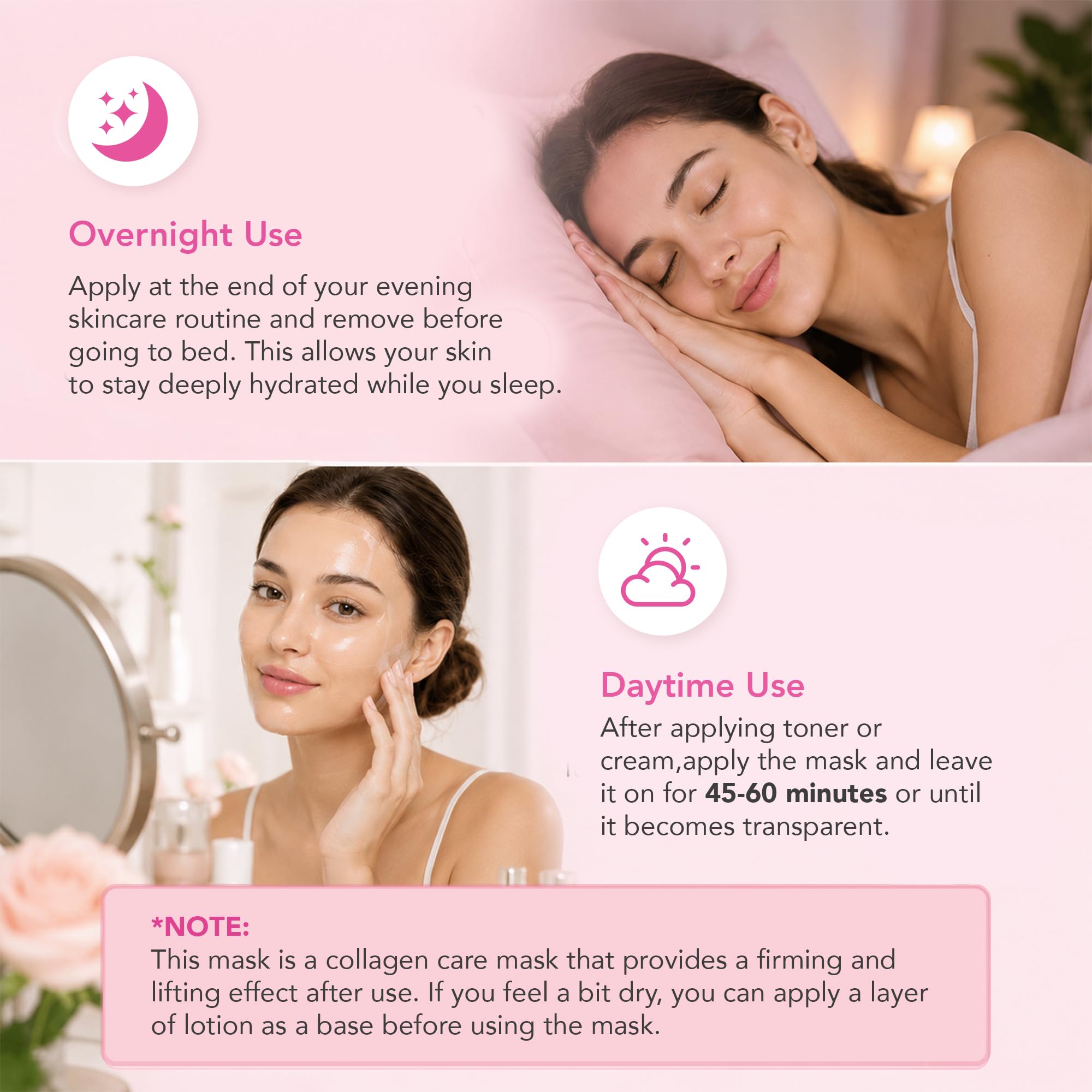 Bio Collagen Face Mask Overnight: Collagen Glow up Mask for Deep - Dongyu