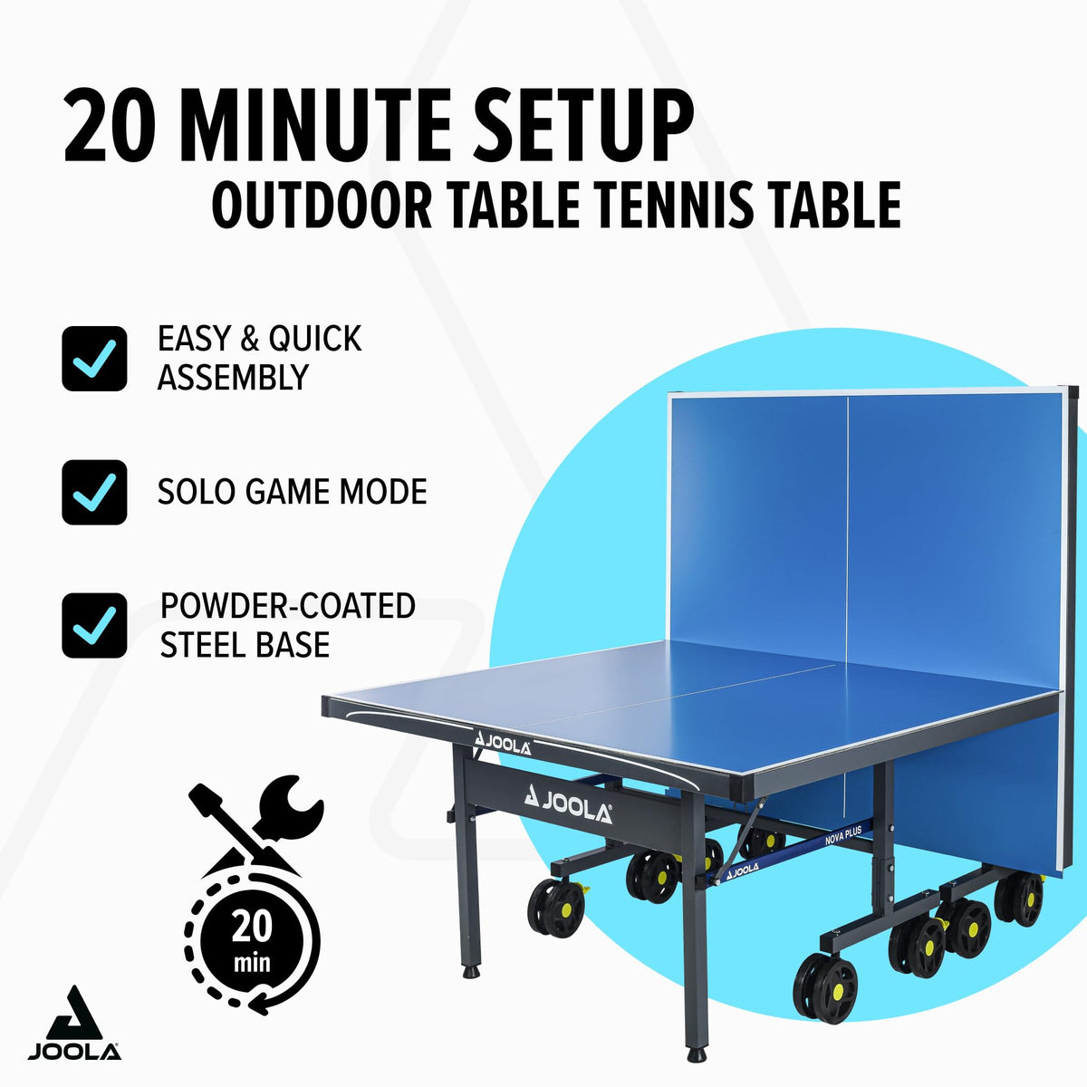 JOOLA NOVA Outdoor Ping Pong Table with Waterproof Table - Premium Selection Official Imagery - 3