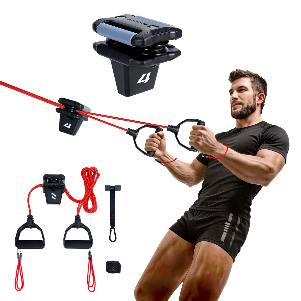 Portable Resistance Band Door Anchor for Solo 2 Player - YrsFish Official Imagery - 2