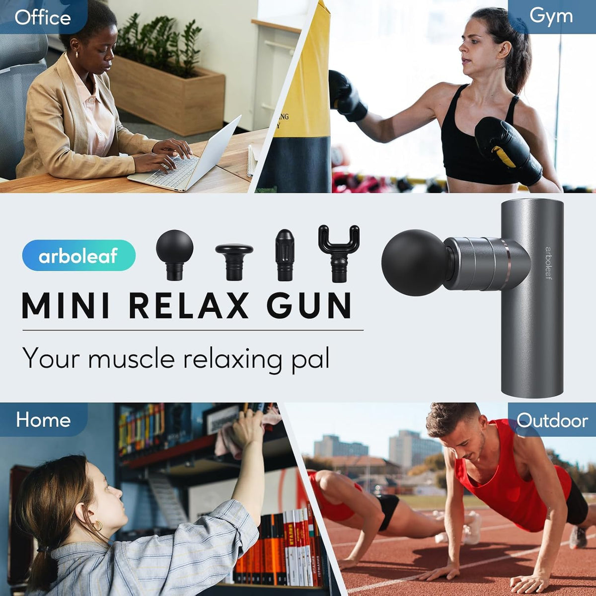 arboleaf Mini Massage Gun Deep Tissue Portable Percussion - arboleaf Official Imagery - 4