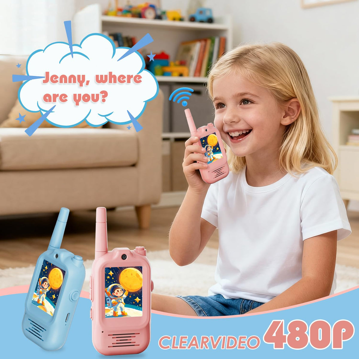 Video Walkie Talkies for Kids Rechargeable 2 Pack Camera - Bafena Official Imagery - 6