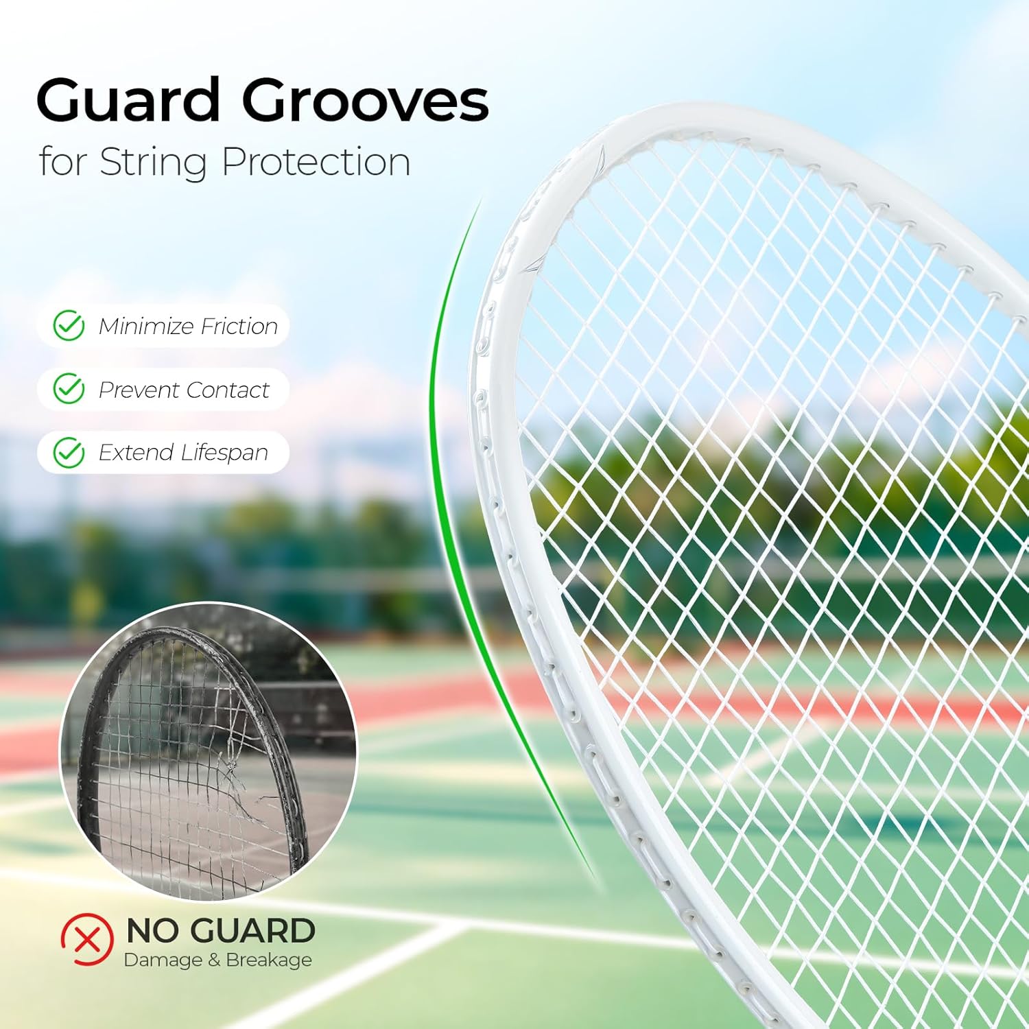 OGEENIER 3U badminton racket set with 2 or 4 lightweight rackets, featuring sleek design and ergonomic handles for easy grip.
