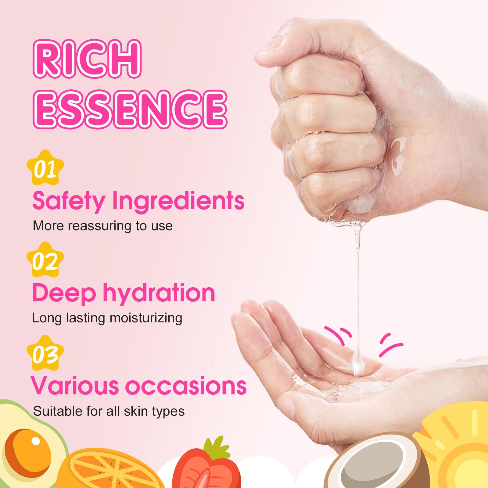 14 Pack Fruit Face Masks Skincare for Kids, Sheet Hydrating Facial Mask - KONEUK Official Product View 6
