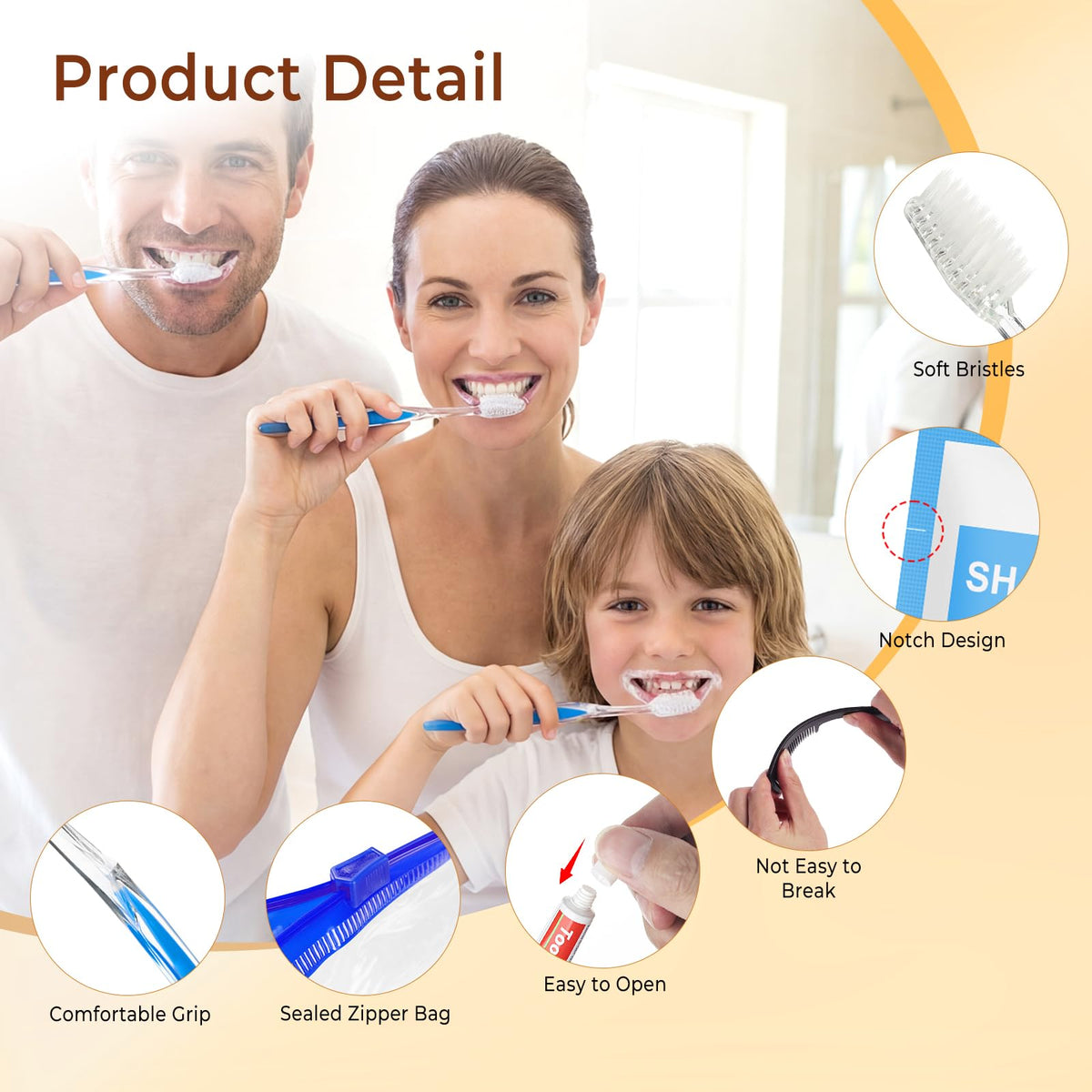 30 Set Personal Hygiene Kit Bulk Blue 12 IN 1 Individually - Xuezoioy Official Imagery - 7