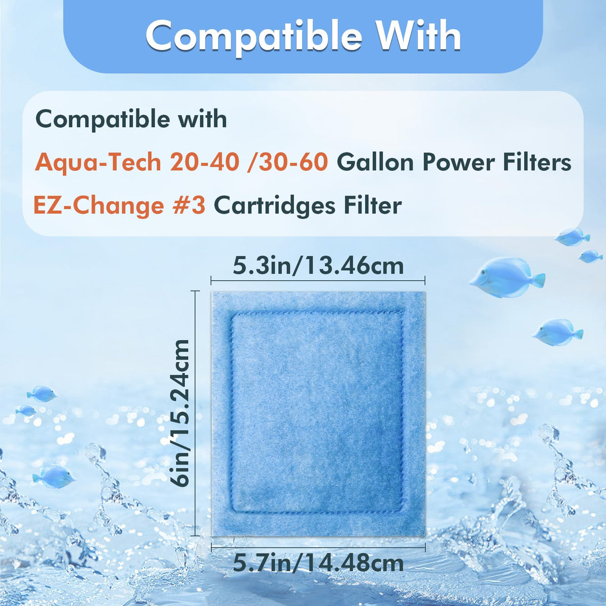 Aquarium Filter Cartridge Compatible with Aqua Tech 30 60 20 - Yonice Official Imagery - 3