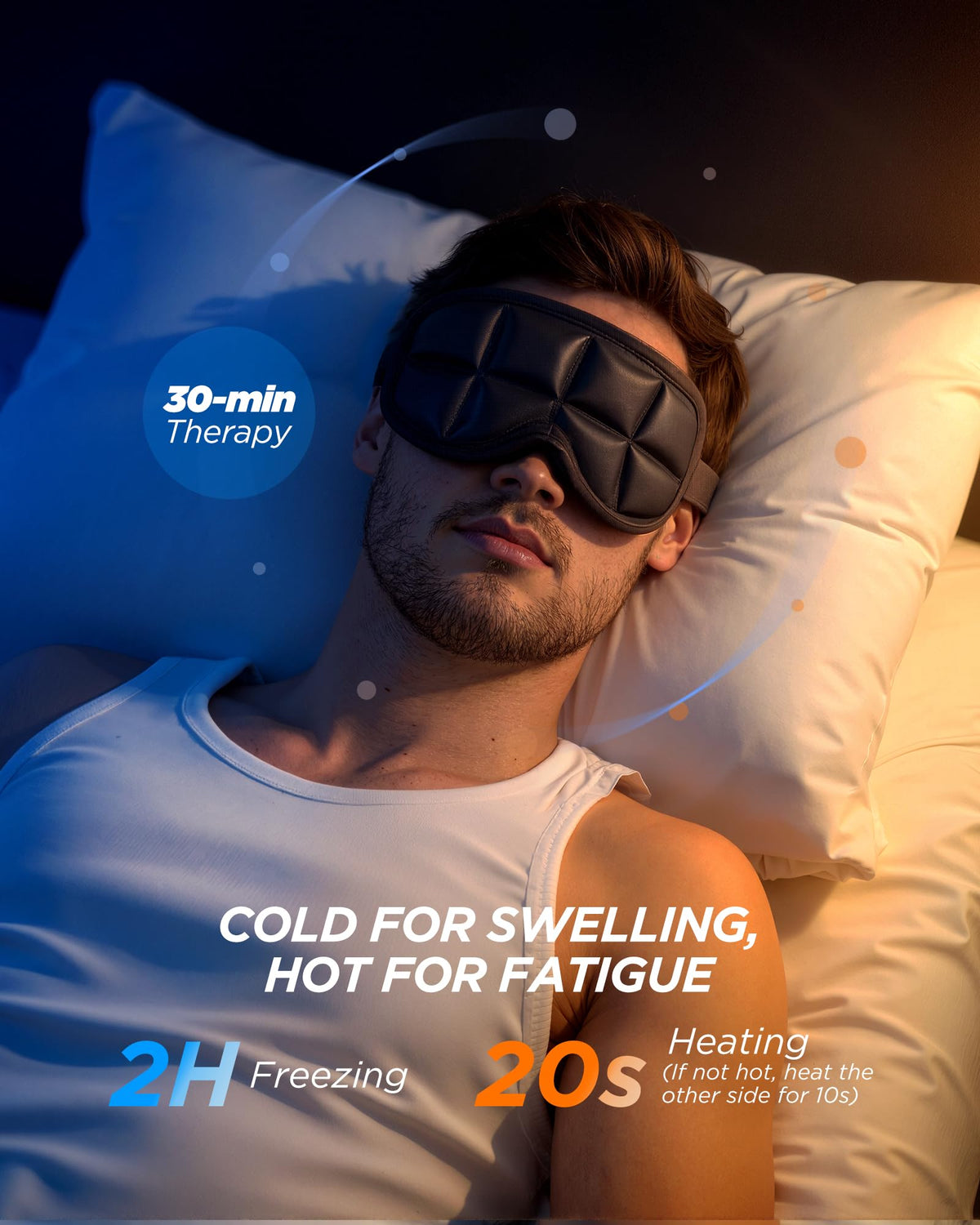 3D Cooling Sleep Mask with Double Coldfocus Gel for Hot Cold - Tolaccea Official Imagery - 7