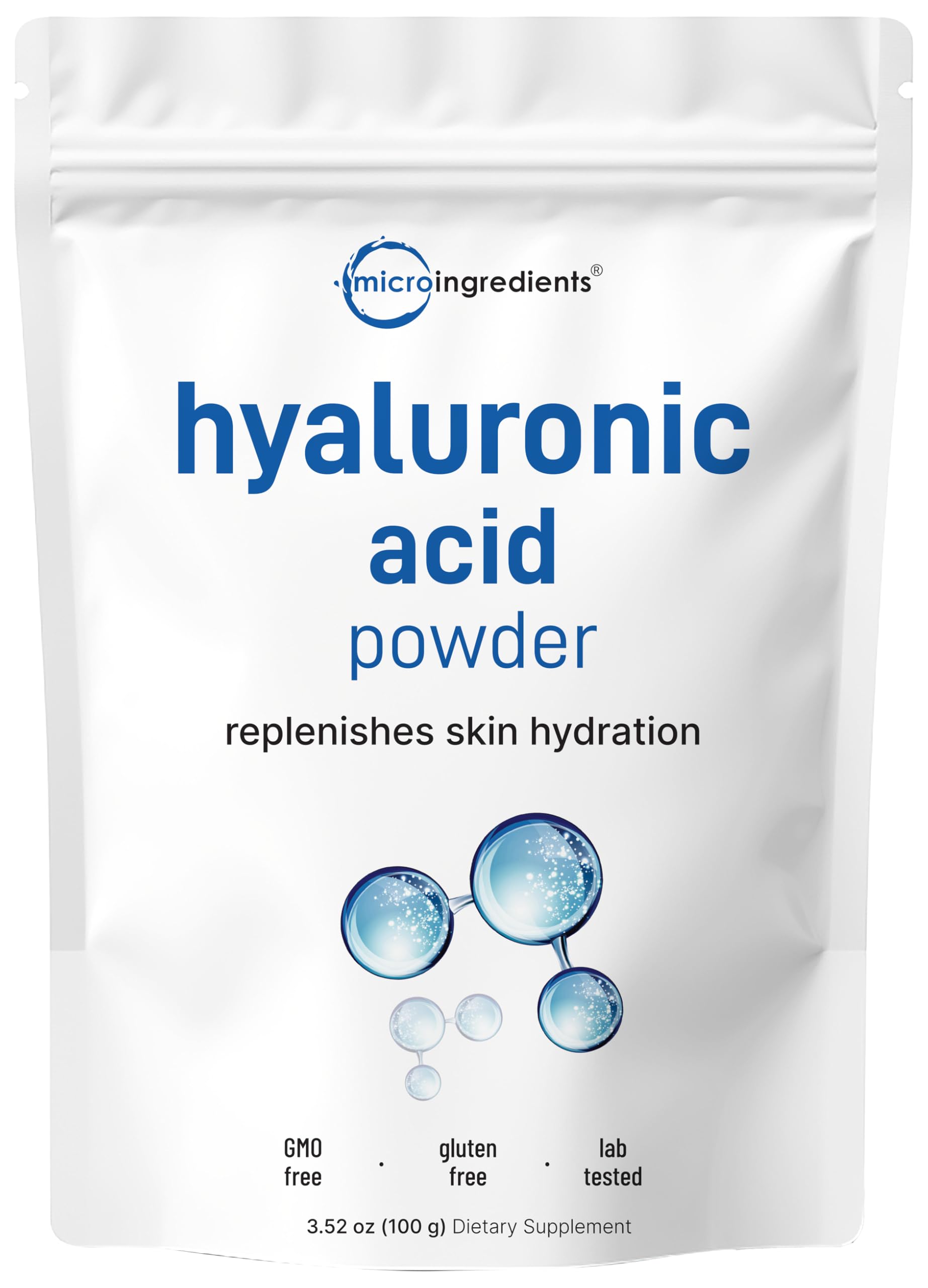 Micro Ingredients Hyaluronic Acid Serum Powder, - Low Molecular Weight & - Micro Ingredients Official Product View 2