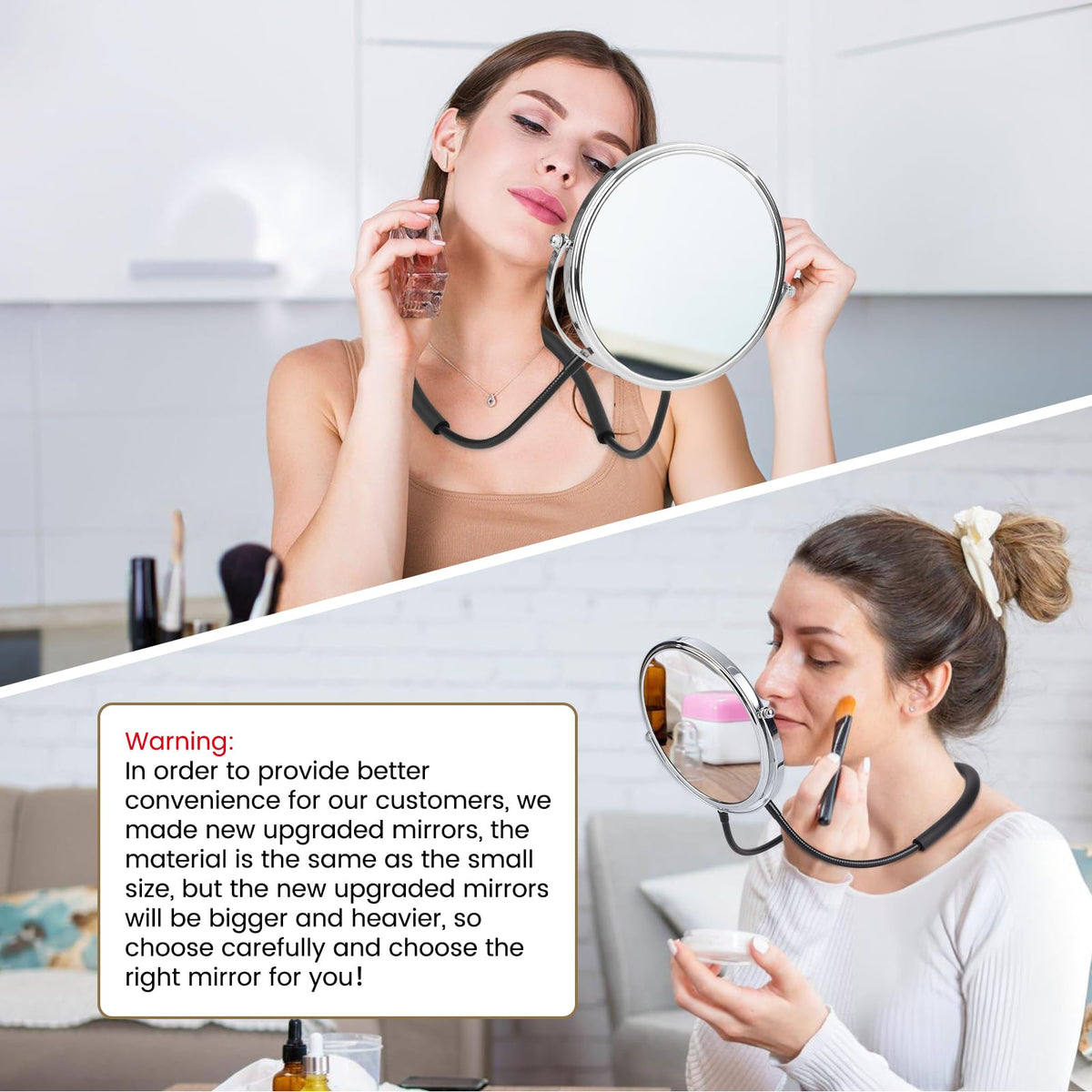 Big Size Double Sided Mirror to See Back of Head Hands Free - Deikoliuna Official Imagery - 8
