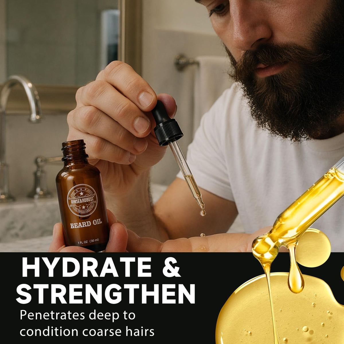 Rinse Robust Beard Kit for Men Christmas Gifts for Him Beard - Rinse & Robust Official Imagery - 6