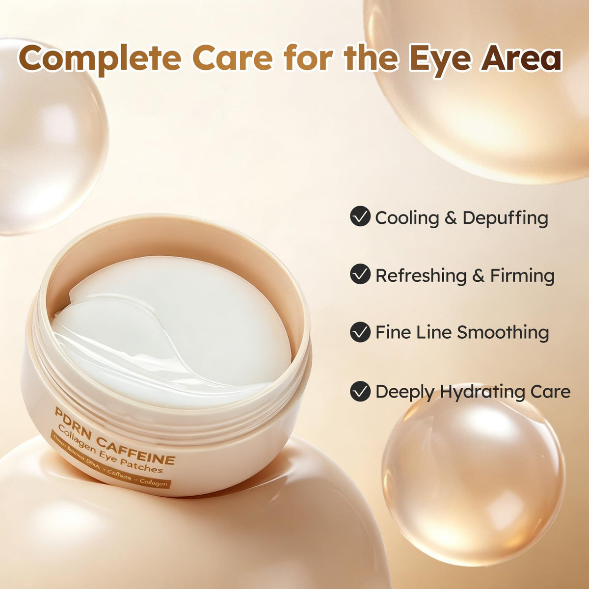 PDRN Caffeine Collagen Eye Patches for Puffy Eyes - Jessasjet Official Imagery - 4
