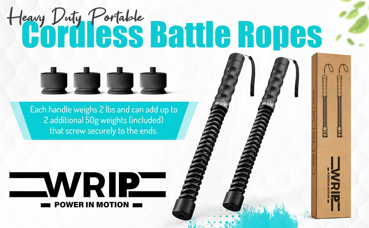 Ropeless Battle Ropes Weighted Home Gym Equipment Fat - Wrip Official Imagery - 4