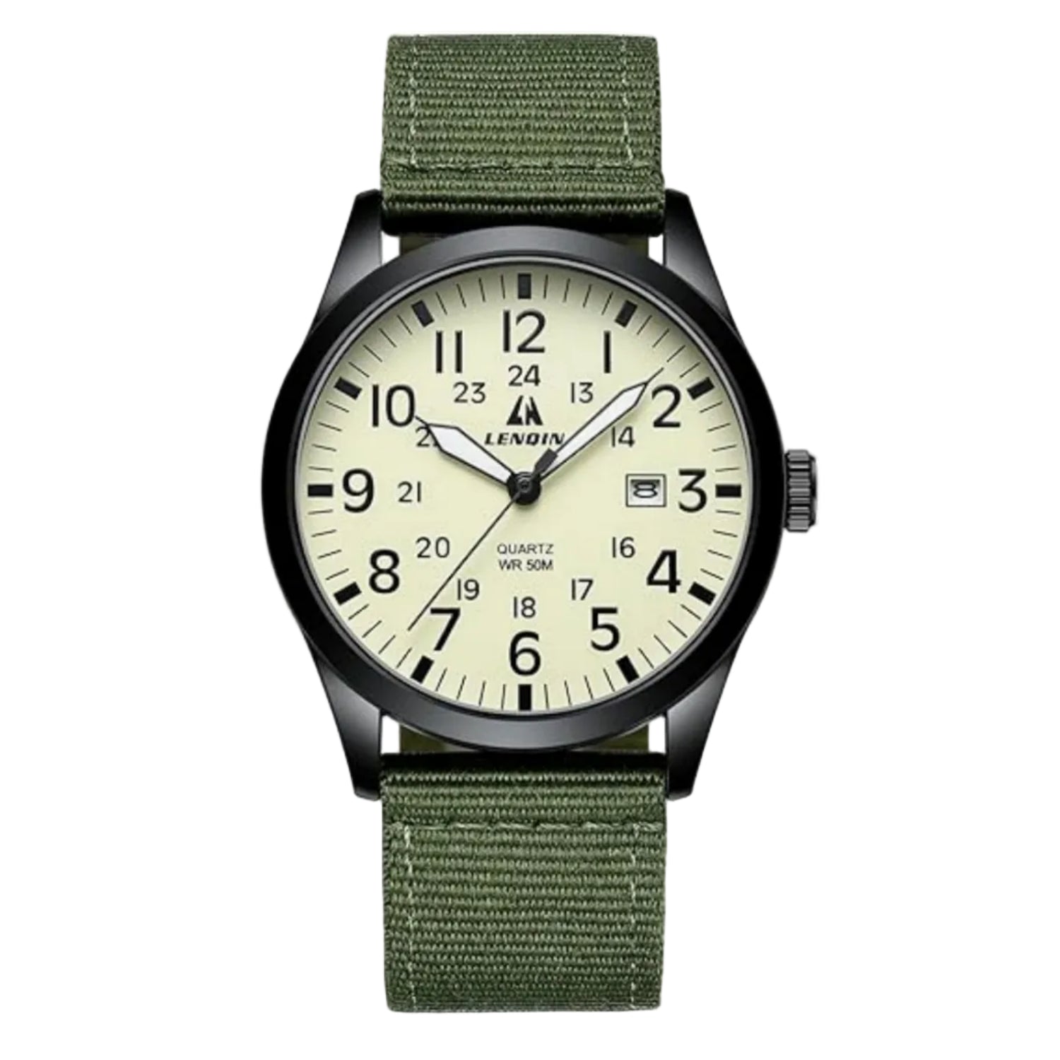 LN LENQIN Mens Watches Unisex Military Sport Nylon Strap Stylish Lu