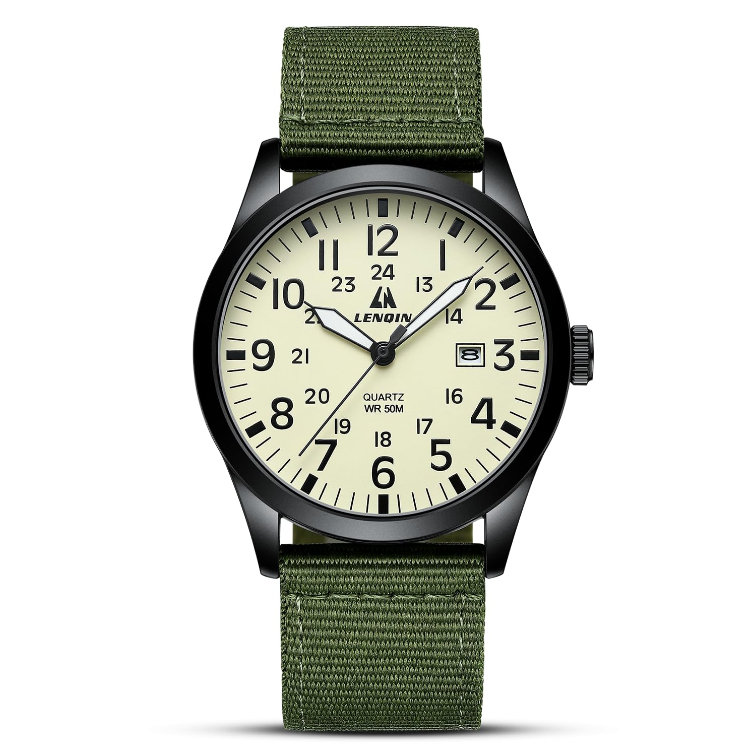 LN LENQIN Mens Watches Military Sport Analog Quartz Watch for Men - Product Imagery