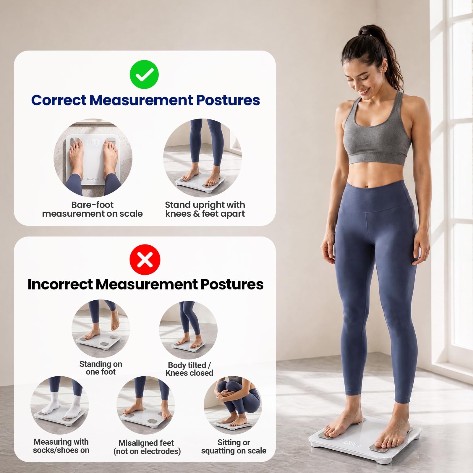 FondCircle Smart Scale for Body Weight for Home Use - FondCircle Official Product View 9
