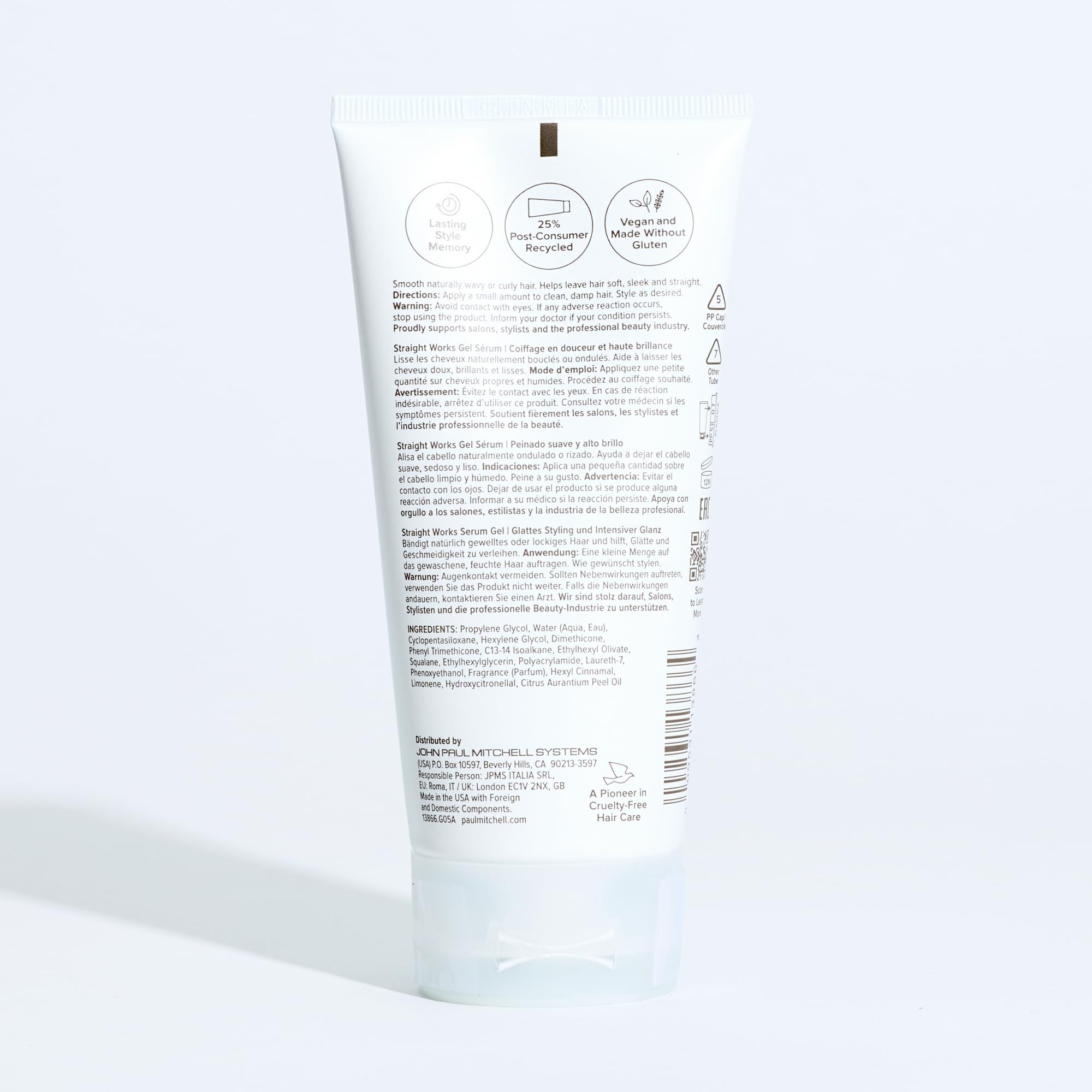 Paul Mitchell Straight Works Hair Gel, Smoothing Styler For Frizzy Hair, 5.1 fl oz