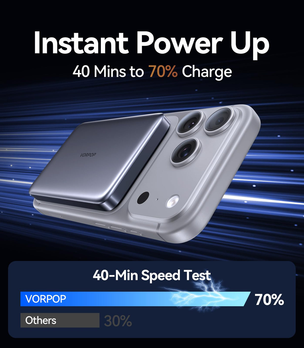 Portable Charger for iPhone Ultra Slim 10 000mAh Magnetic - VORPOP Official Imagery - 4