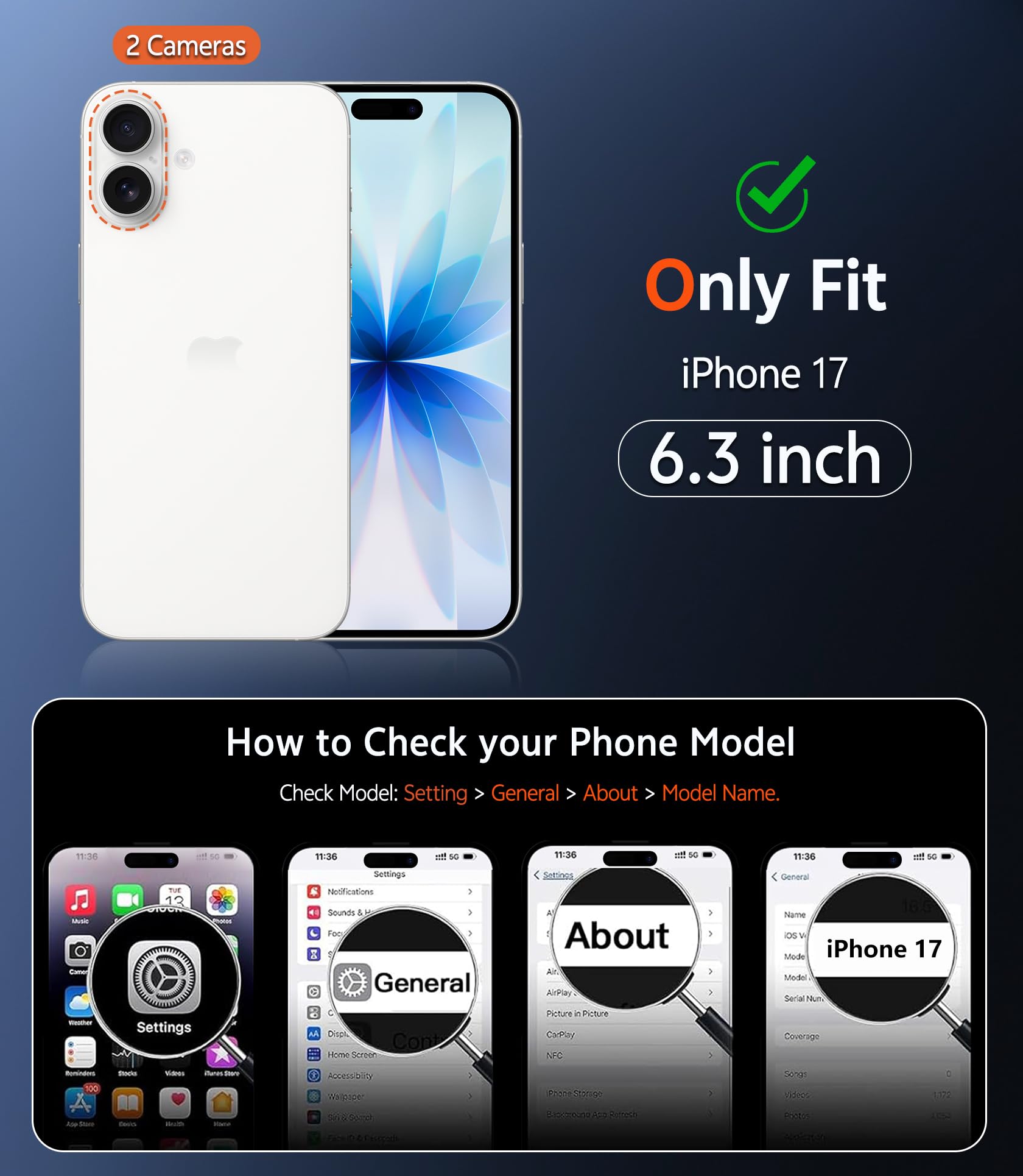 FNTCASE for iPhone 17 Phone Case Compatible with Magsafe Clear... - FNTCASE Official Product View 3