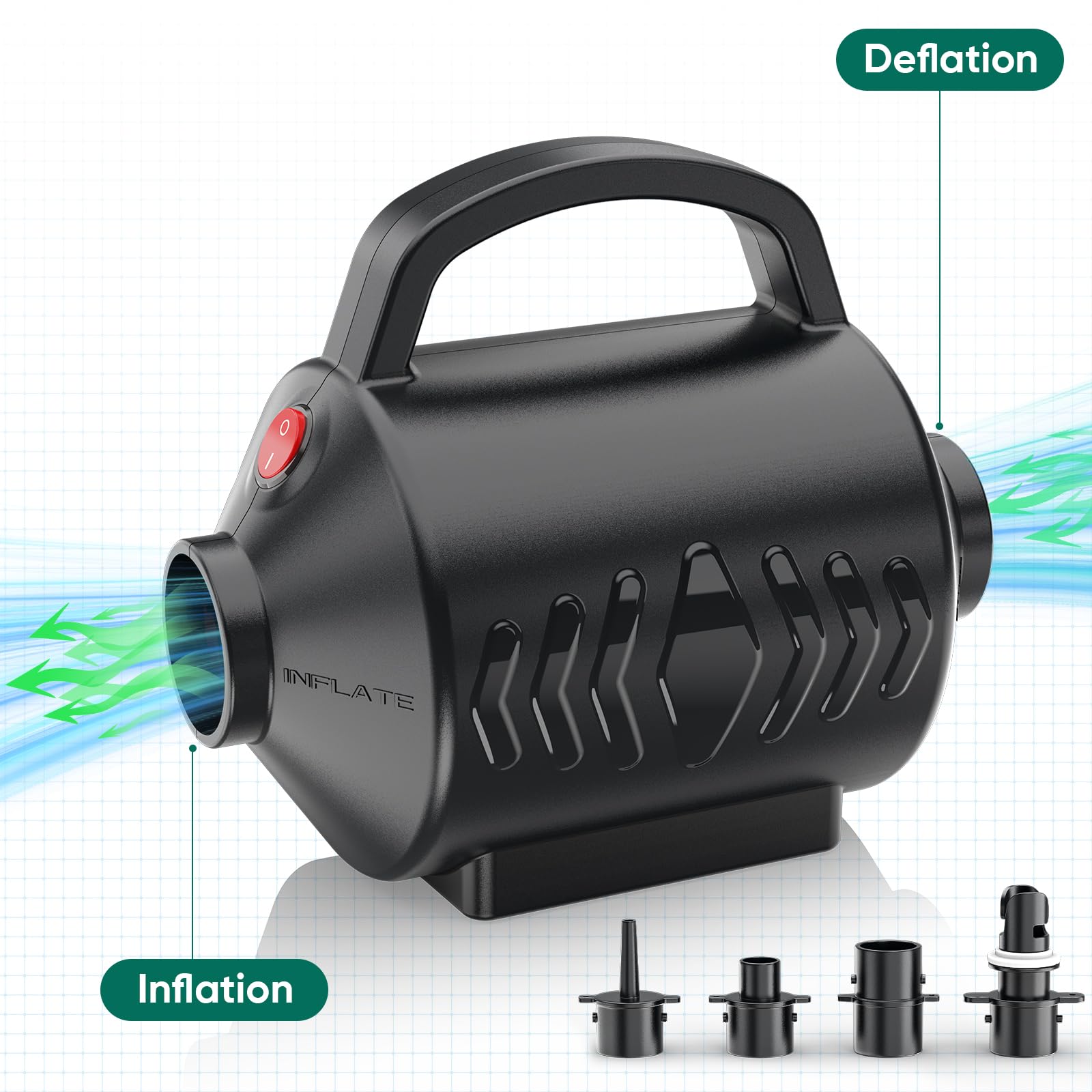 MAACLOUD Electric Air Pump for Inflatable Pool Toys: High Power Quick- - View 6