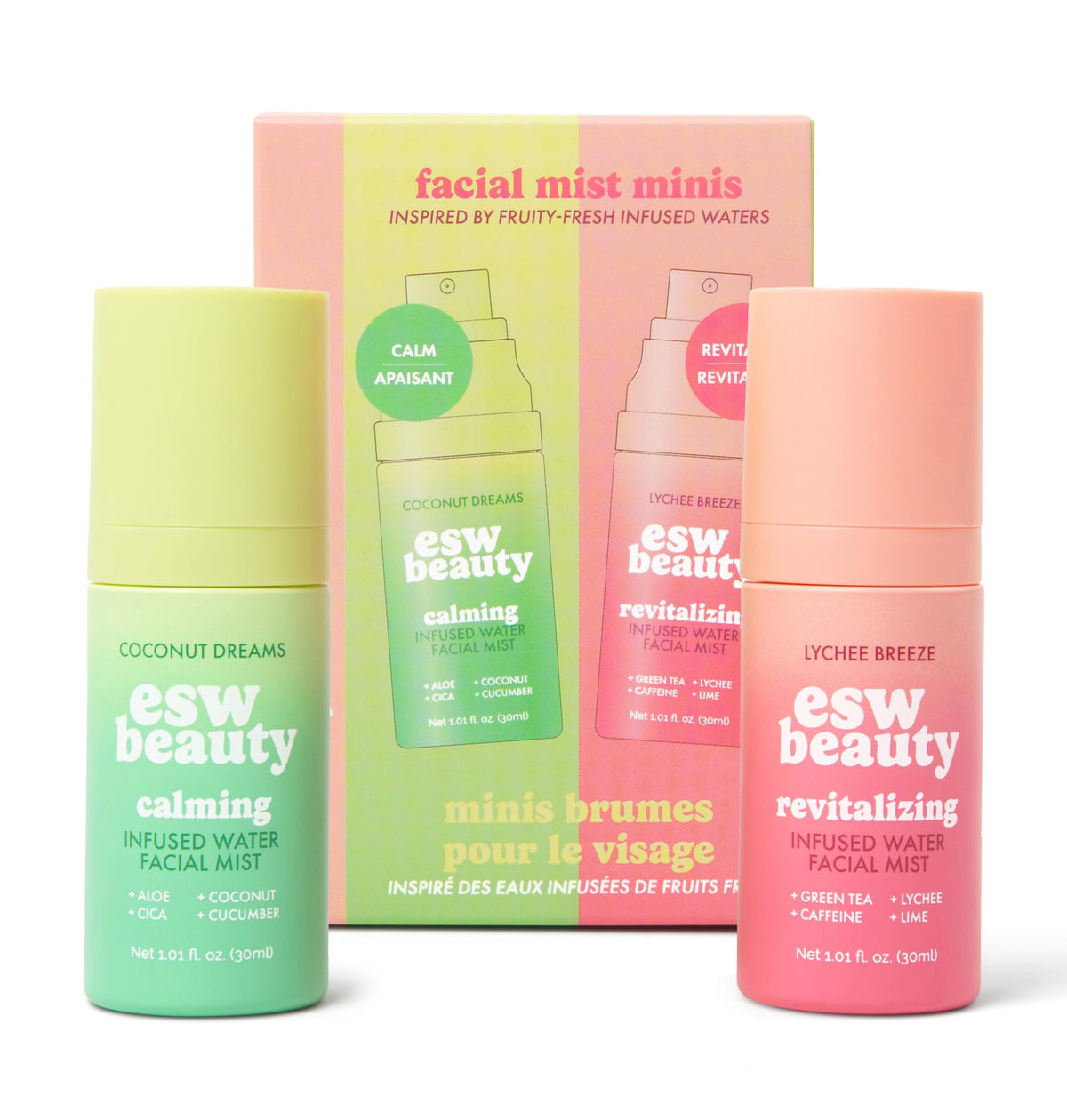 ESW Beauty Mini Facial Mist Duo Hydrating Face Spray Bundle - ESW Beauty Official Imagery - 2