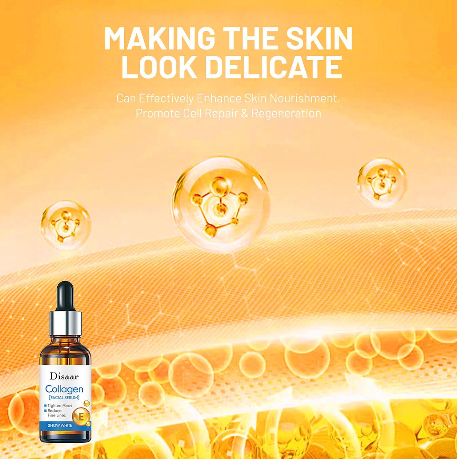 DISAAR BEAUTY Collagen Facial Serum Vitamin E Tighten Pores 30ml - DISAAR Beauty