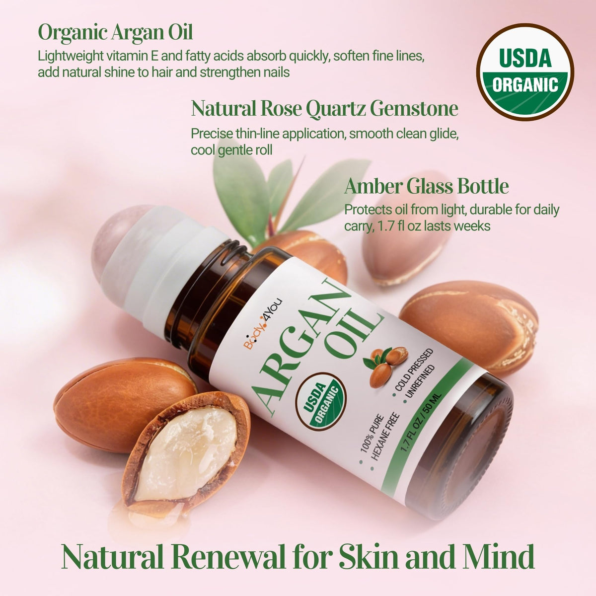 BodyJ4You Organic Argan Oil Roll On - BodyJ4You Official Imagery - 7