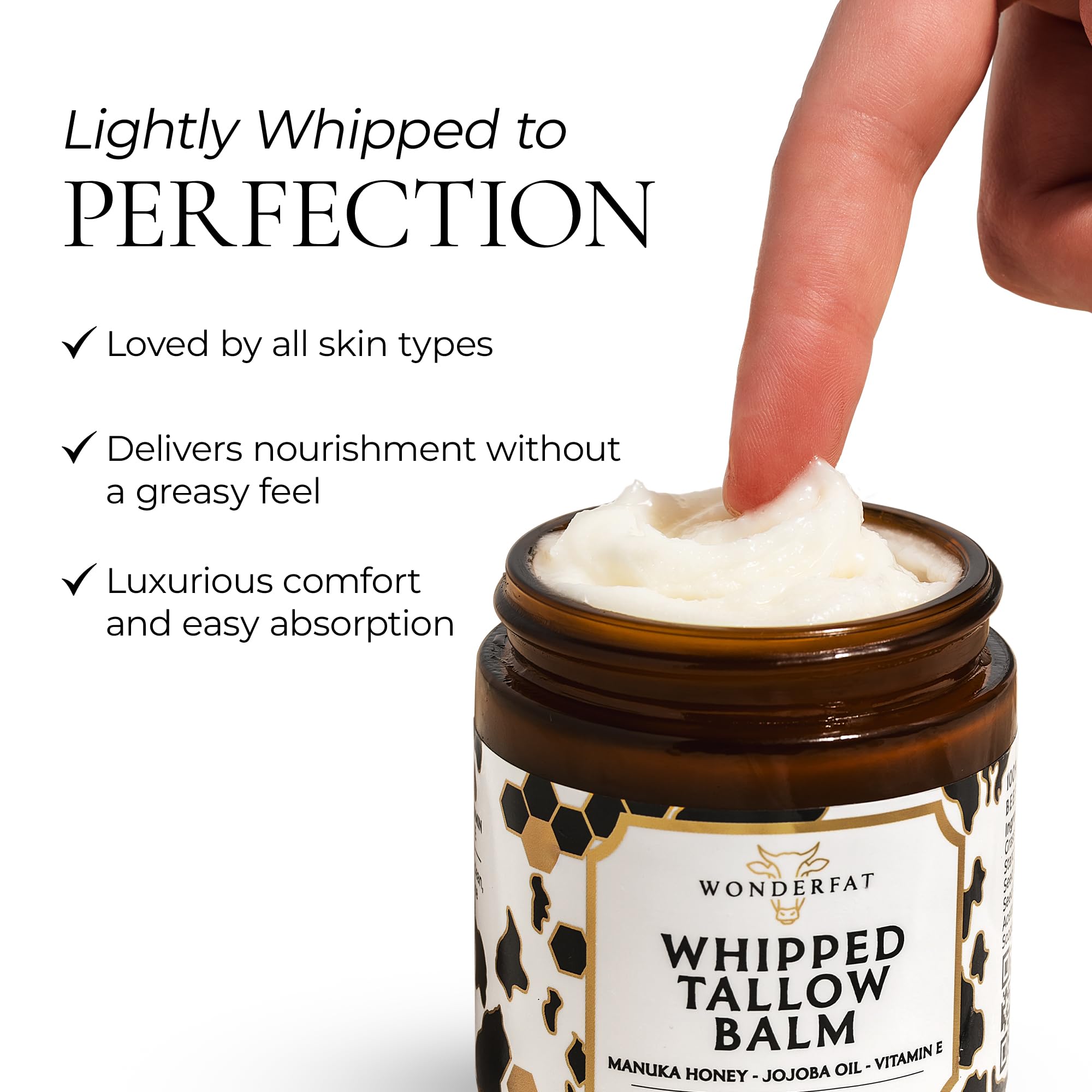 Wonderfat Fragrance Free Whipped Tallow Balm – Beef Tallow Face Cream - View 8