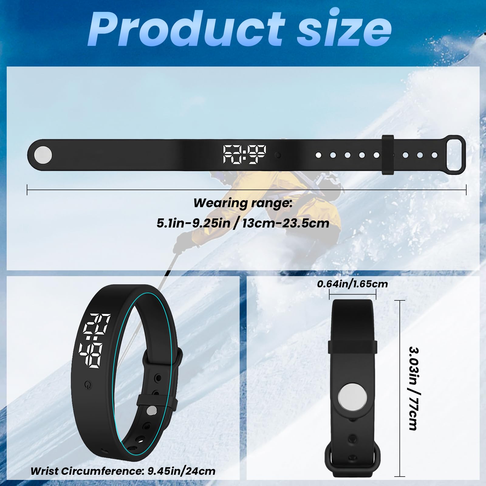 NLCCLTQ Vibrating Alarm Wristband Effective Alarm Clocks for Deep Slee - View 8