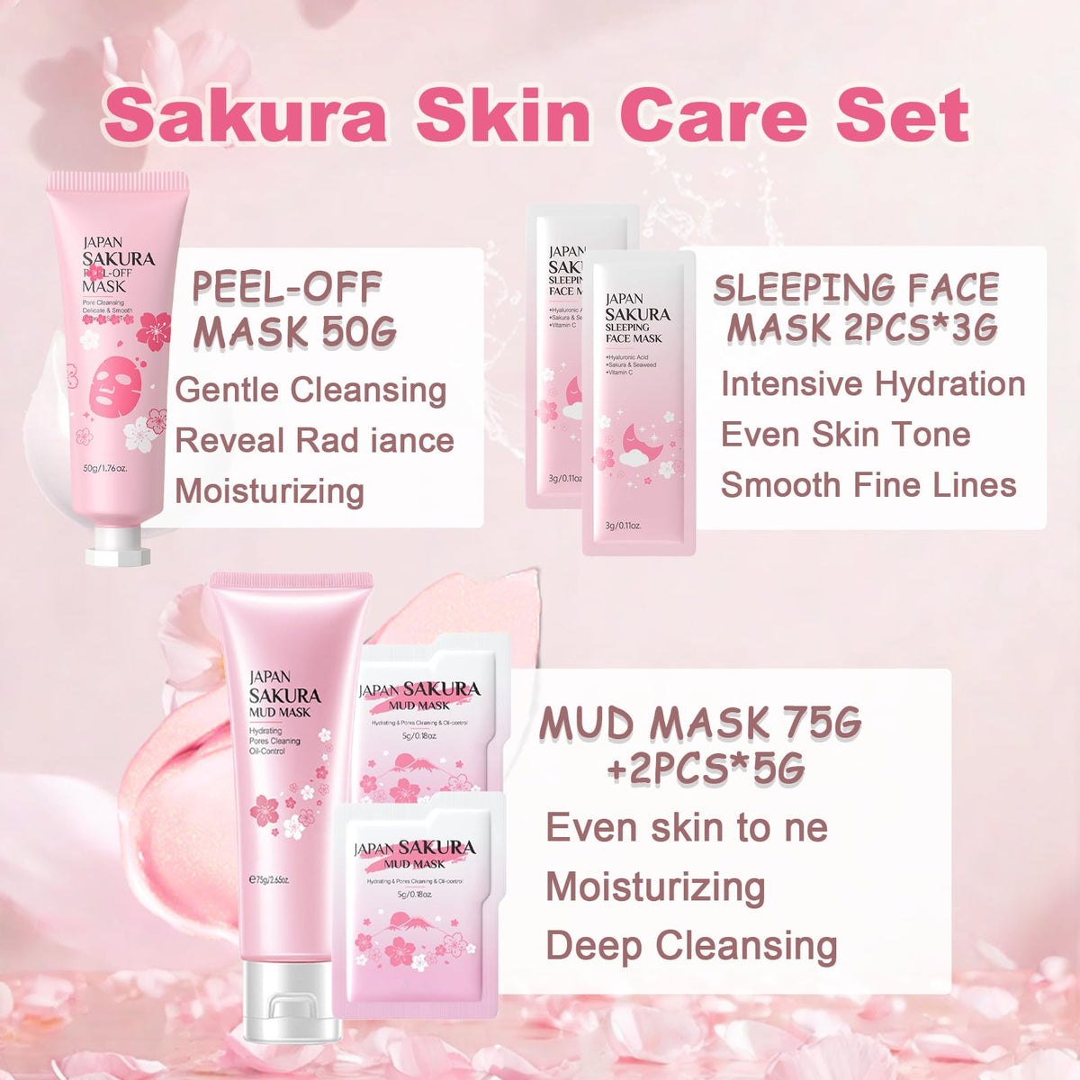 Sakura Skin Care Set for Teen Girls Birthday Gifts - EONFAVE Official Imagery - 4