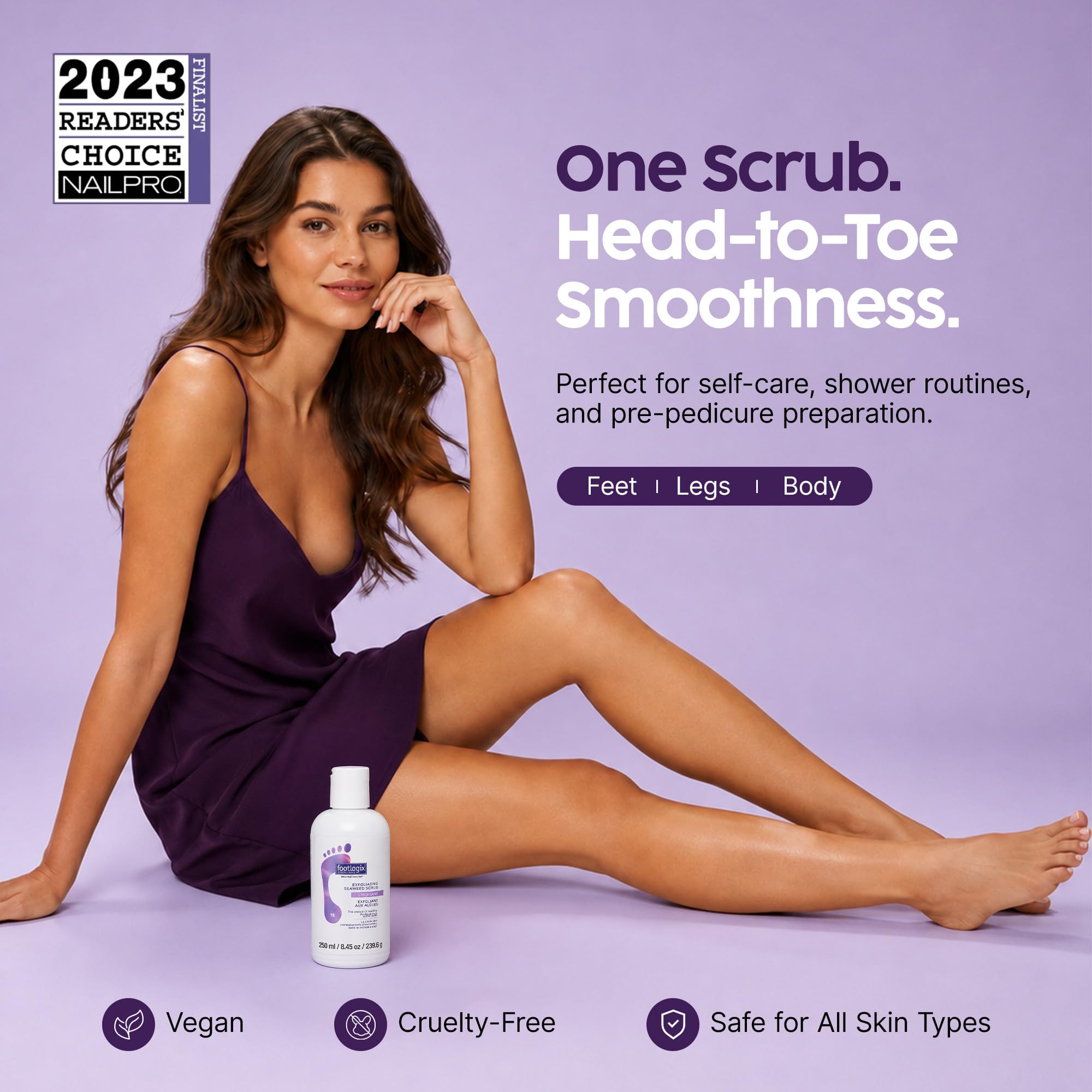 Footlogix Exfoliating Seaweed Scrub 8. , Organic Seaweed & Polished Pumice - FOOTLOGIX Official Product View 4