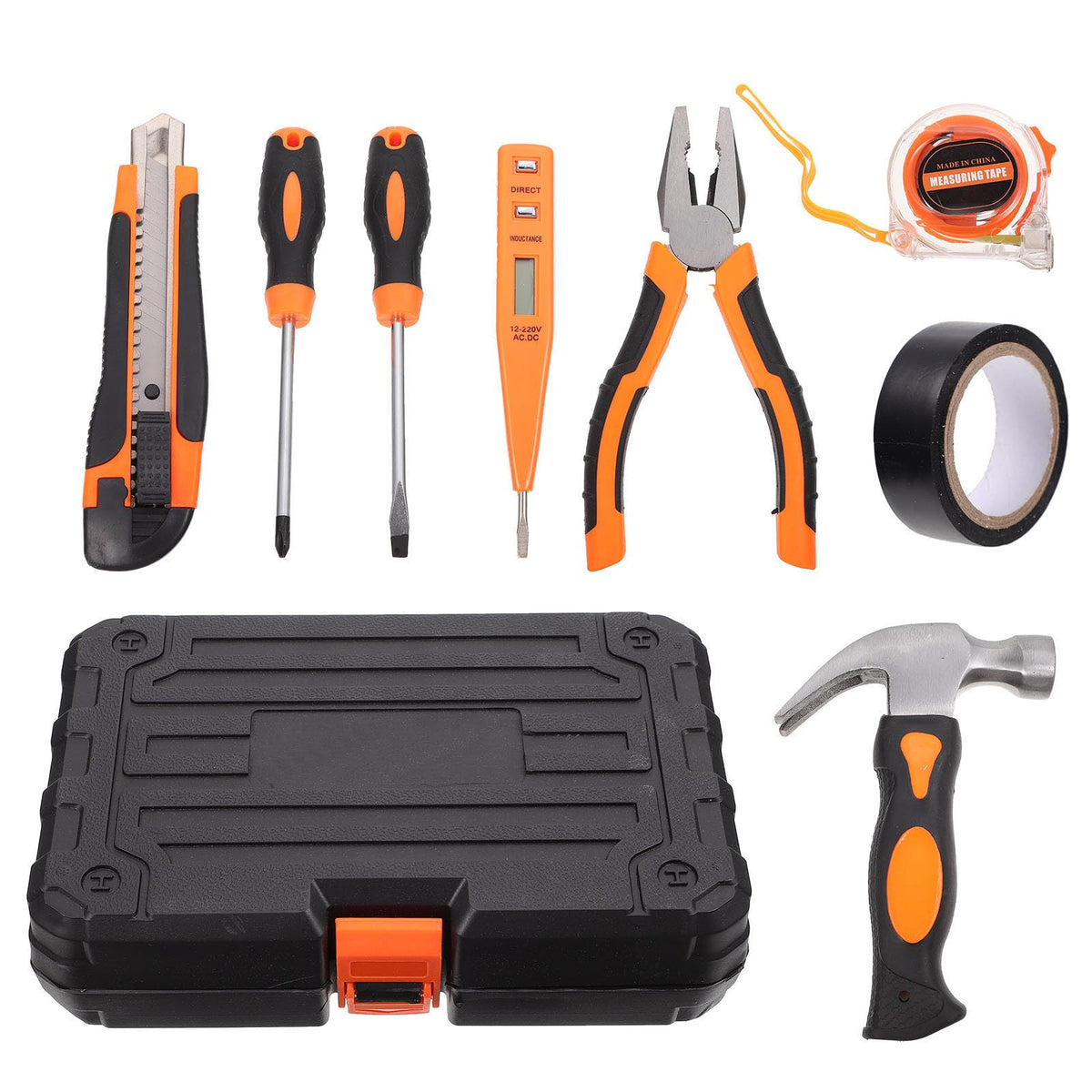 8pcs Home Repair Tool Set with Toolbox for DIY Household - FRCOLOR Official Imagery - 2