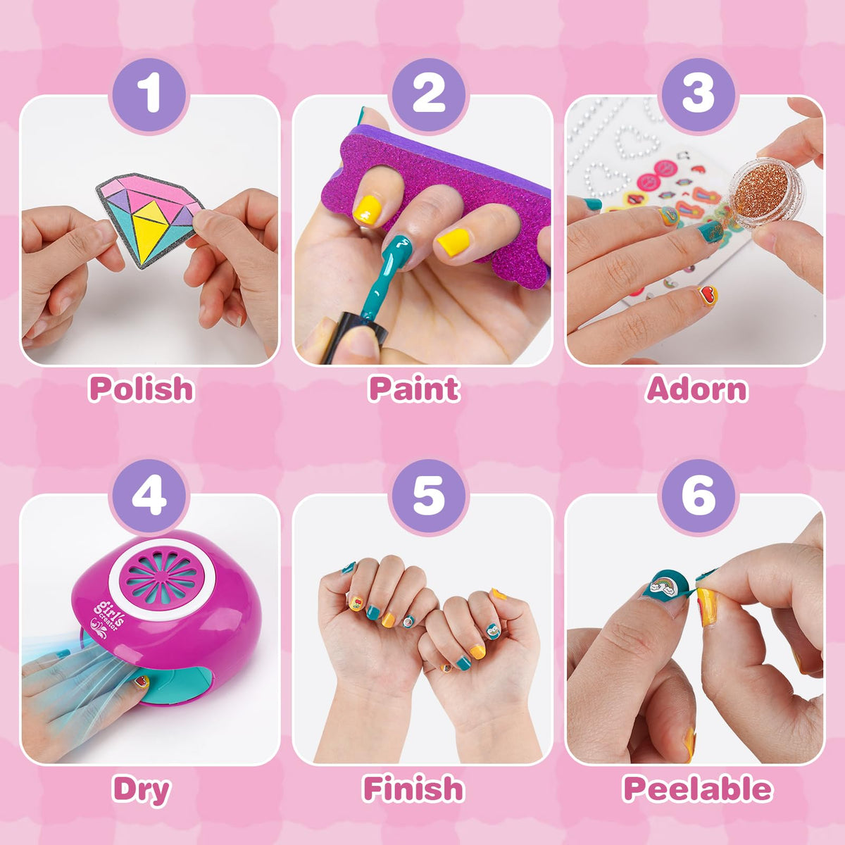 Dreamon Kids Foot Spa Nail Kit Set 25 Pcs Kids Spa Day Kit - Dreamon Official Imagery - 7