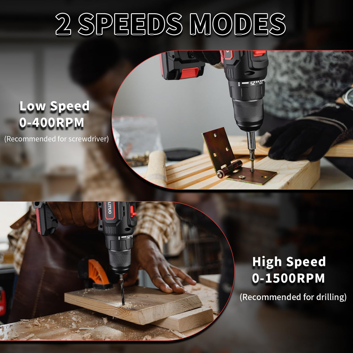 PULITUO Cordless Drill Set 20V 2 0Ah Electric Power Drill - PULITUO Official Imagery - 4