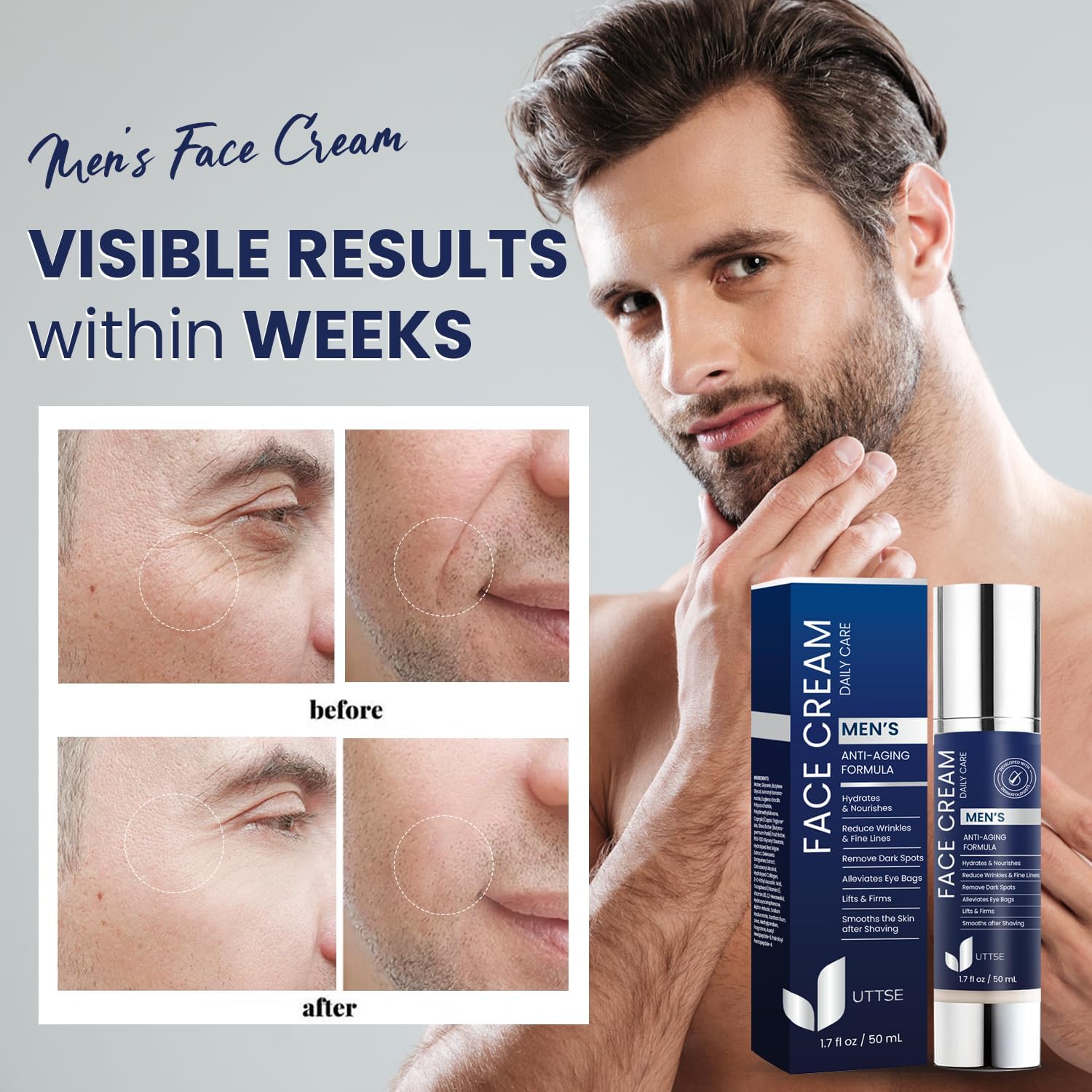 Uttse 6 - 1 Mens Face Moisturizer Face Cream Red - Uttse Official Product View 4