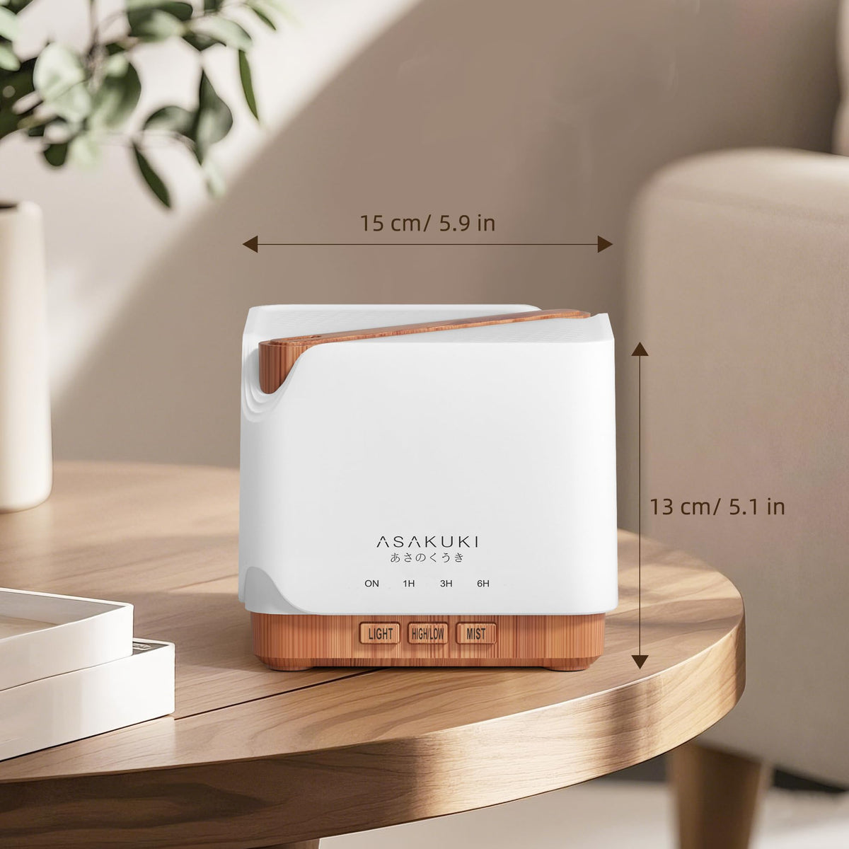 ASAKUKI Essential Oil Diffuser for Home with Top 6 Essential - ASAKUKI Official Imagery - 3