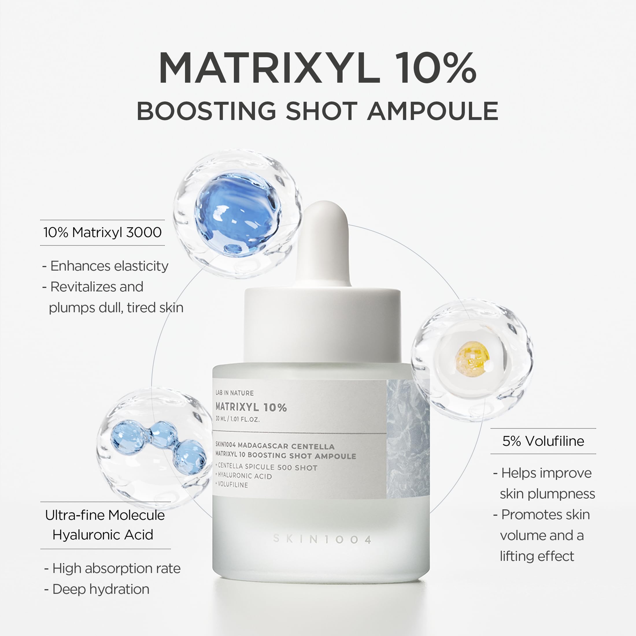 SKIN1004 Matrixyl 10% Boosting Shot Ampoule, Volufiline & Hyaluronic Acid Serum - SKIN1004 Official Product View 3