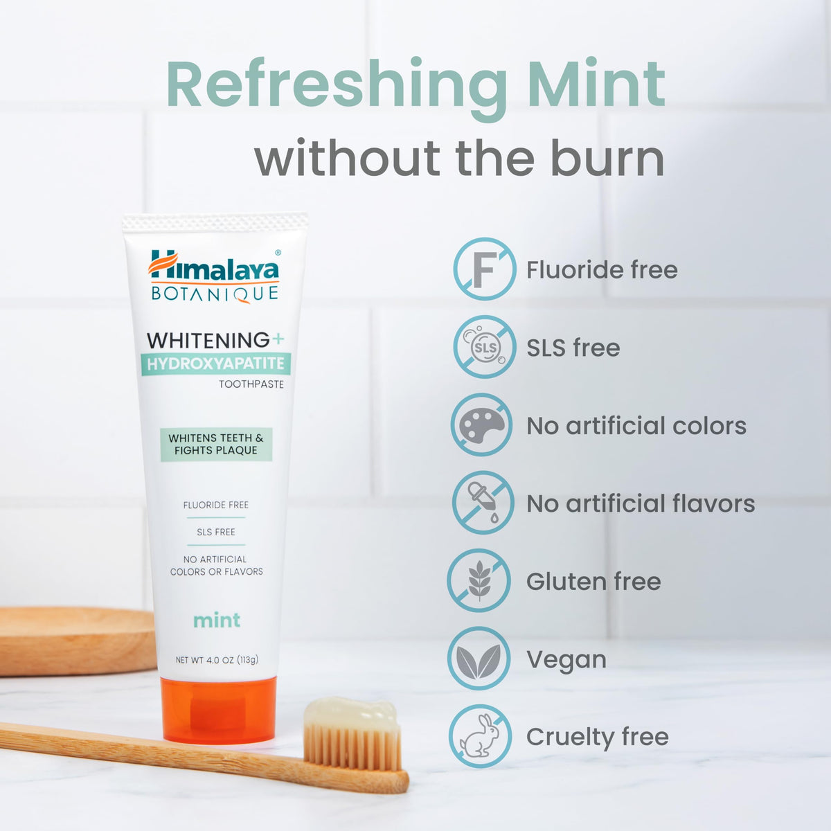 Himalaya Botanique Whitening Hydroxyapatite Toothpaste Mint - Himalaya Official Imagery - 6