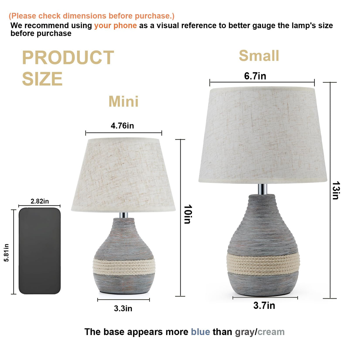 13 H Small Rechargeable Cordless Ceramic Table Lamp Coastal - INTELIVE Official Imagery - 4