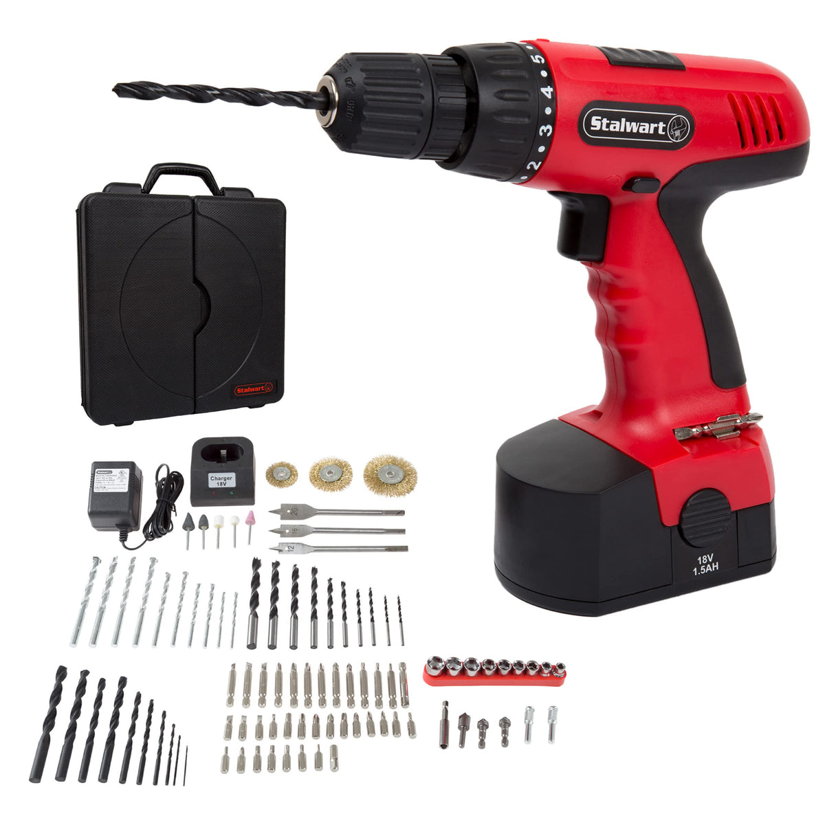 18V Cordless Power Drill Set - Stalwart Official Imagery - 1