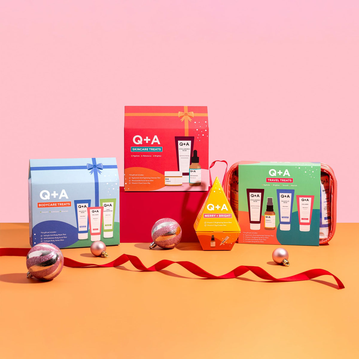 Q A Skincare Treats Gift Set 3 Step Routine for Healthy - Q+A Official Imagery - 8