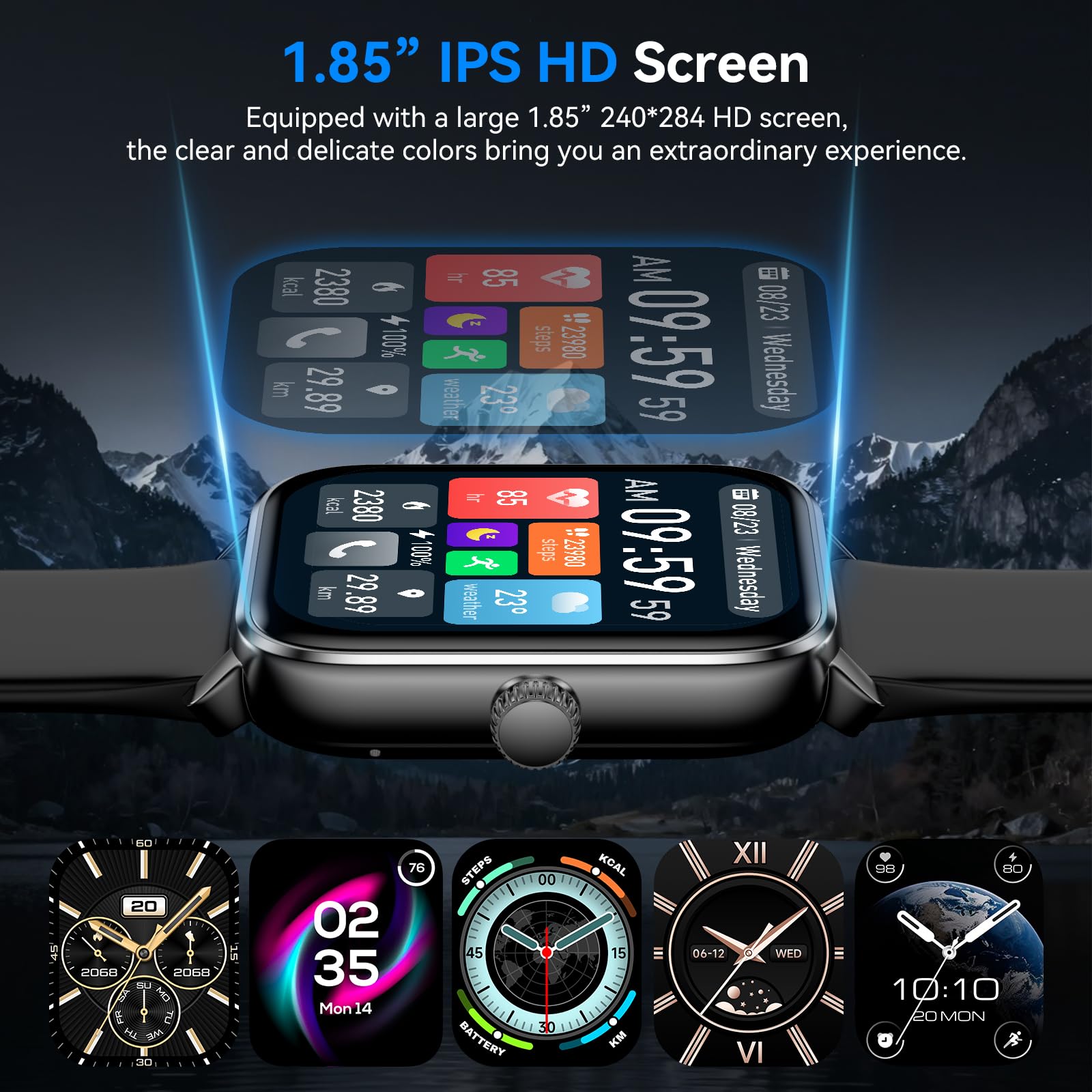 iBesi Smart Watches for Men Women with Alexa Built-in, Bluetooth Call, - View 6