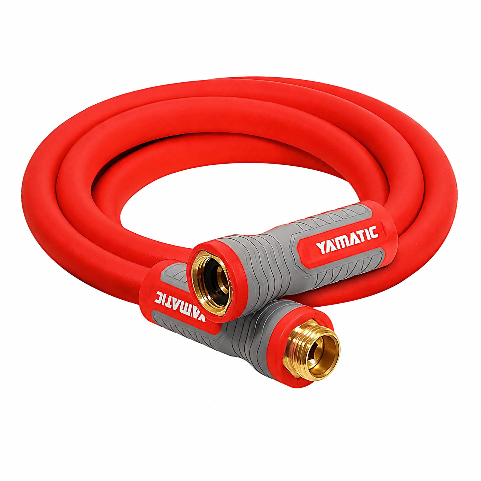 YAMATIC 100FT Flexible Garden Hose 5/8", Brass Swivel Handle Burs - YAMATIC Official Product View 8