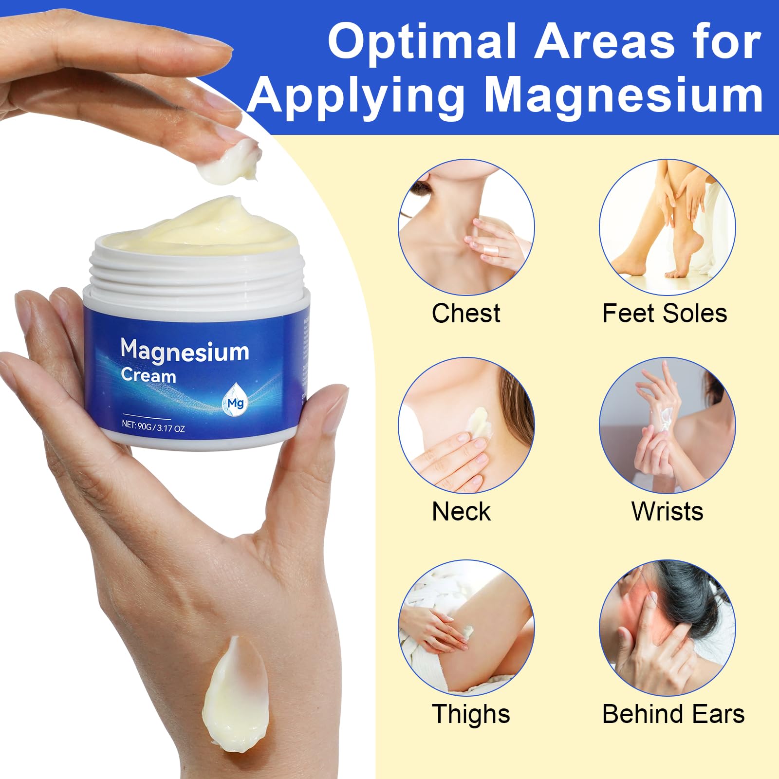 FUKEVY Magnesium Body Cream 3.17 oz – Fast-Absorbing Relief