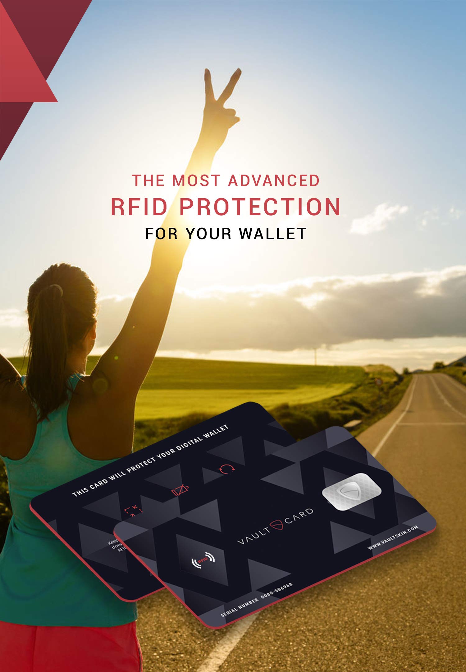 Vaultskin VAULTCARD RFID Blocking Card, NFC Jamming, Protects Wallet and Passpor - Vaultskin Official Product View 7