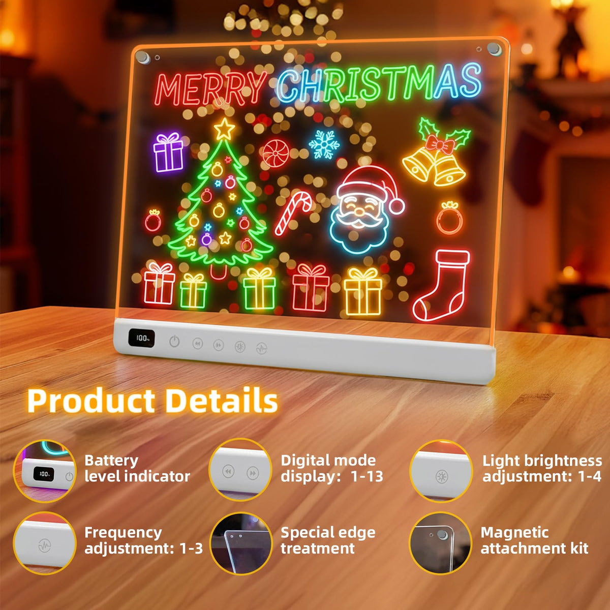 Led Drawing Board with 13 Light Effects 16 Rechargeable Glow - Lumiboard Official Imagery - 5