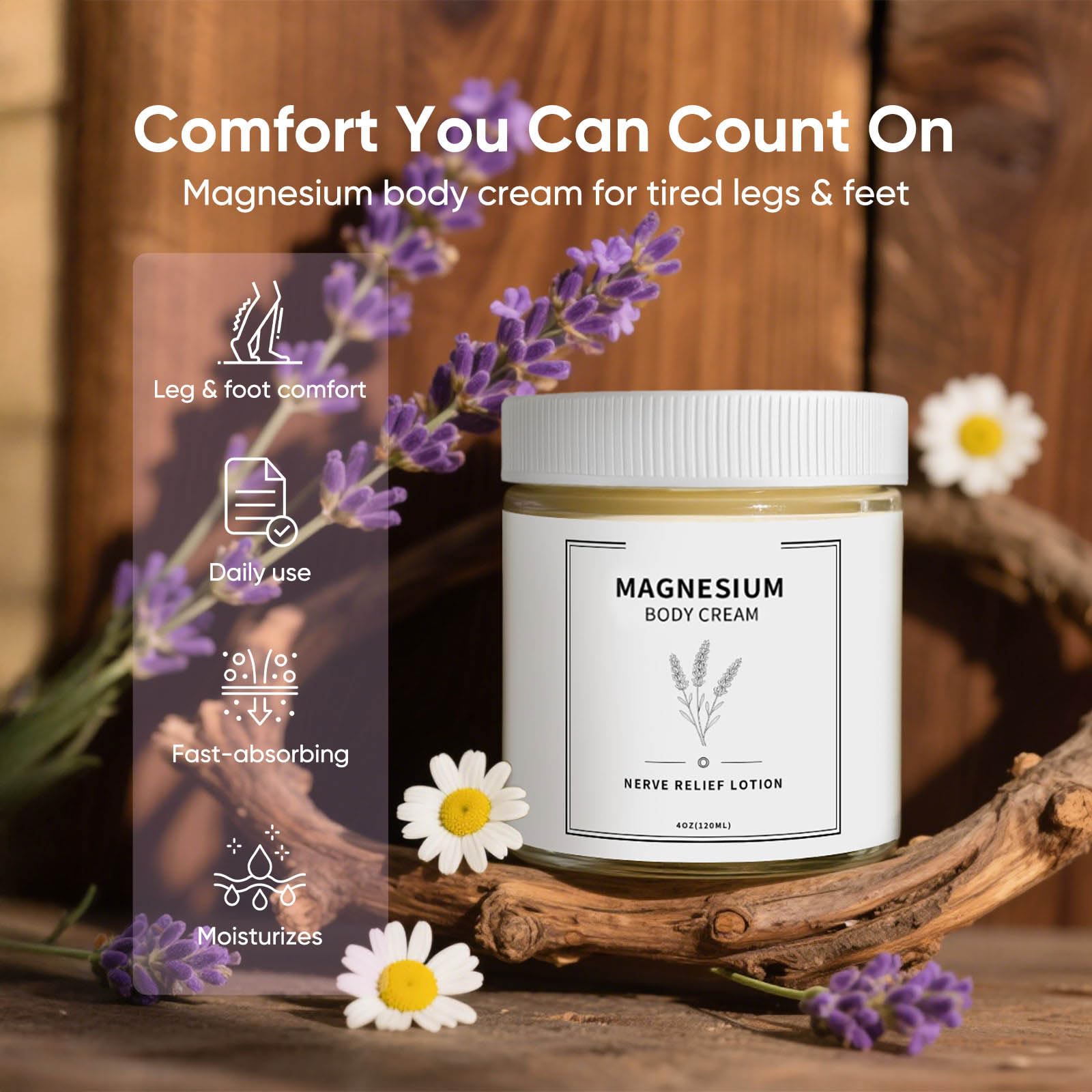 HABOHUSE Neuropathy Nerve Relief Cream – Magnesium 120ml
