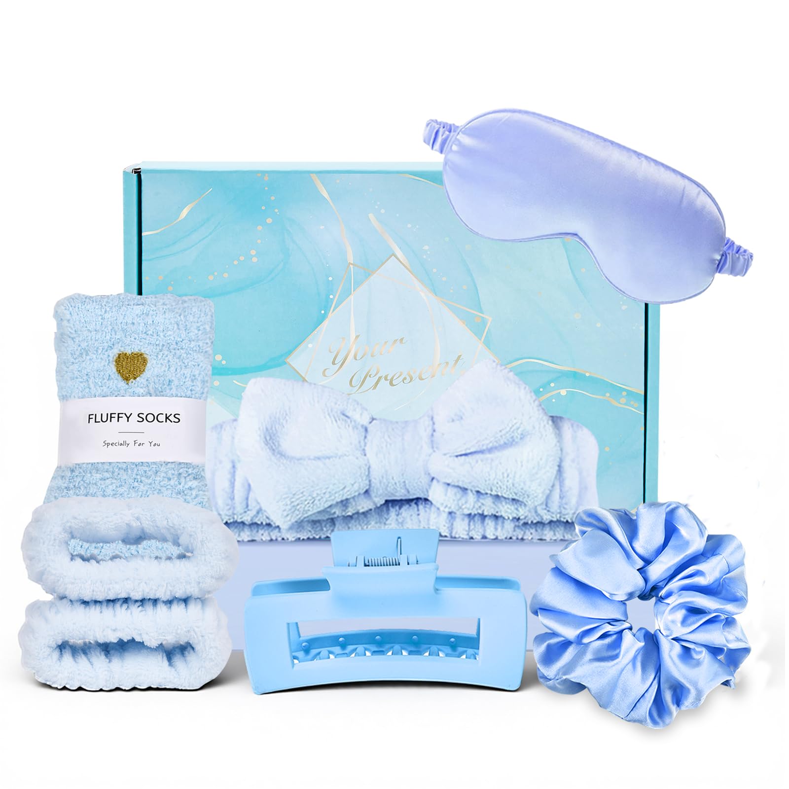 Self Care Gift Set for Women, Blue Cozy Box - Product Imagery