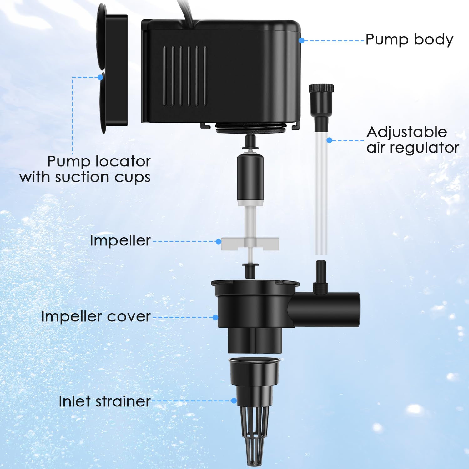 AquaMiracle Aquarium Powerhead Pump Circulating Water Pump 135 GP - AquaMiracle Official Product View 5