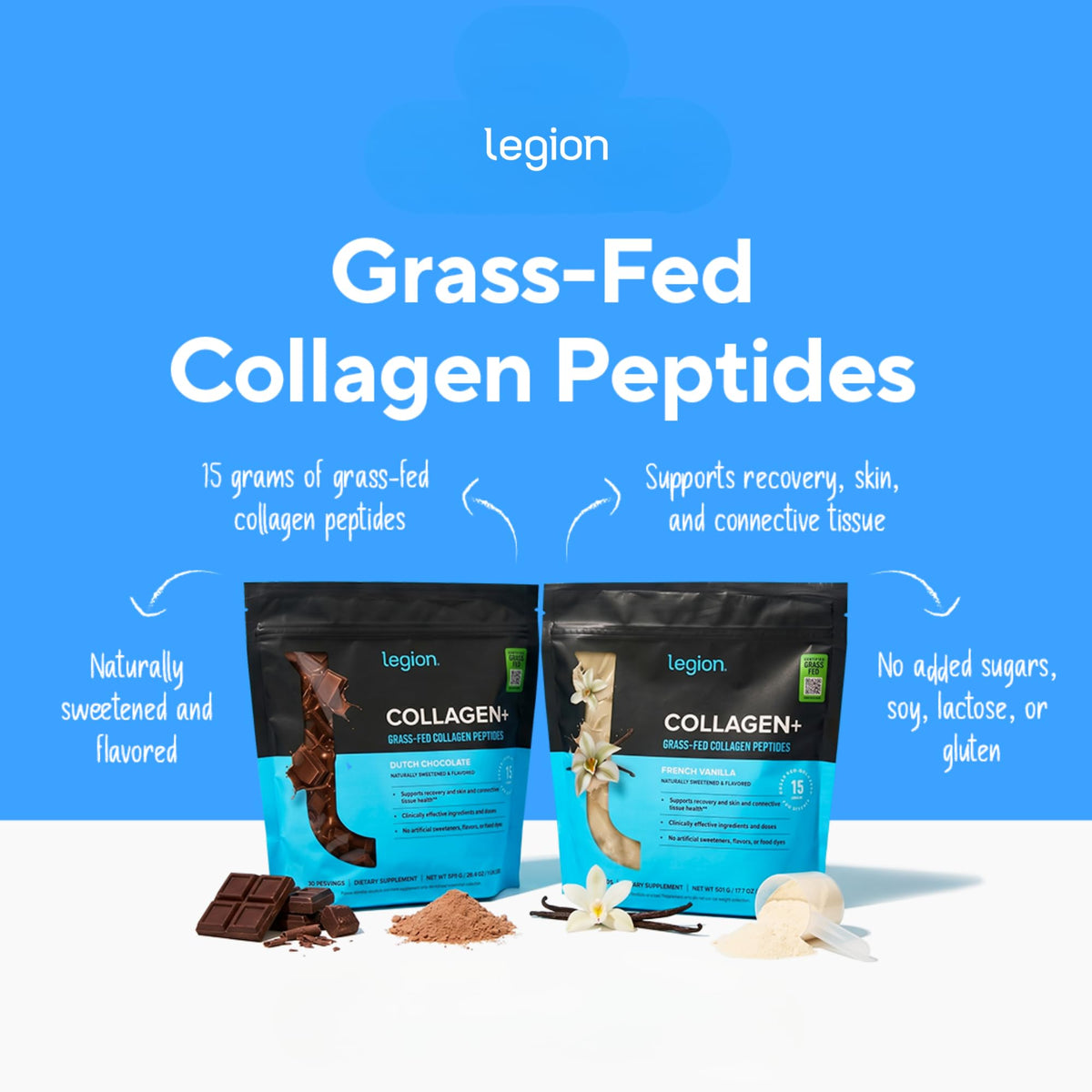 LEGION Athletics Hydrolyzed Collagen Peptides Powder - LEGION Official Imagery - 4